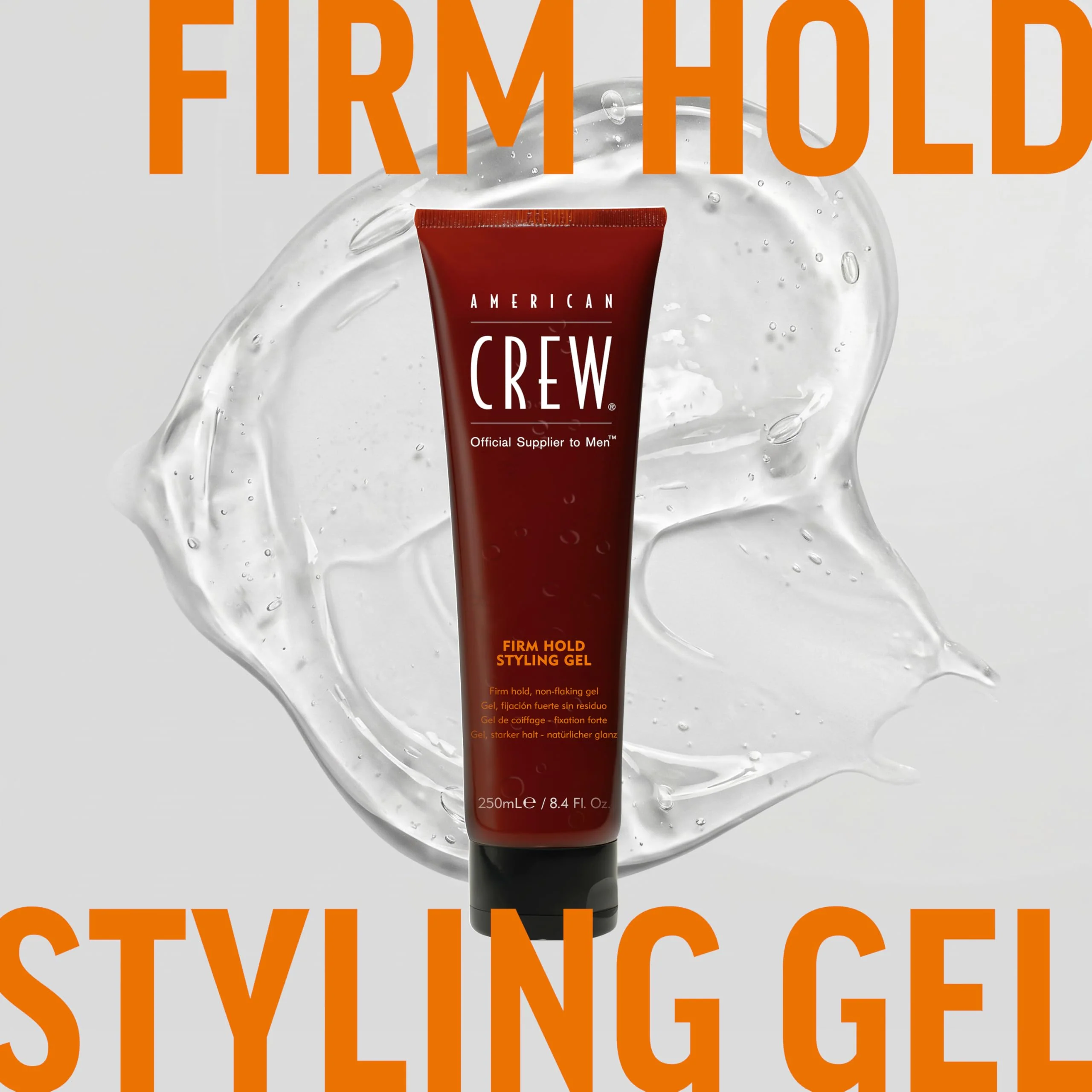 American Crew Men's Hair Styling Gel, Firm Hold, Non-Flaking, 3.3 fl oz