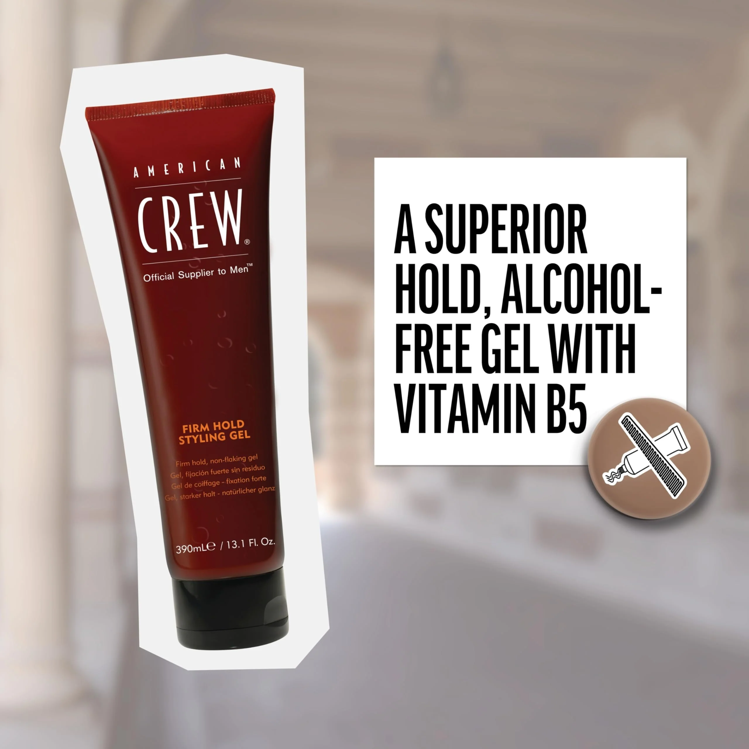 American Crew Men's Hair Styling Gel, Firm Hold, Non-Flaking, 33.8 Fl Oz, 33.8 fl oz - Image 5