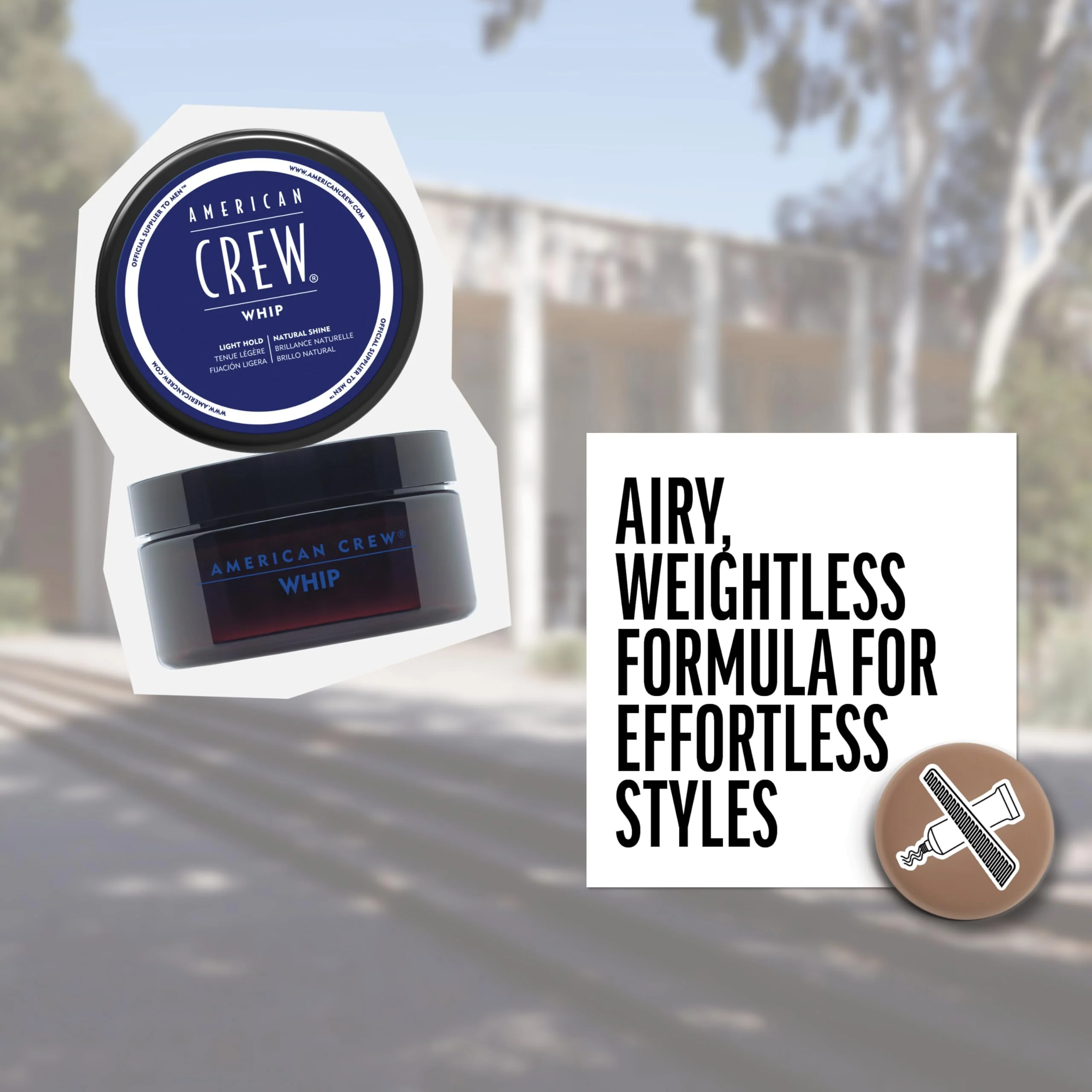 American Crew Men's Whip Styling Cream, Like Hair Gel with Light Hold & Natural Shine, 3 oz - Image 5