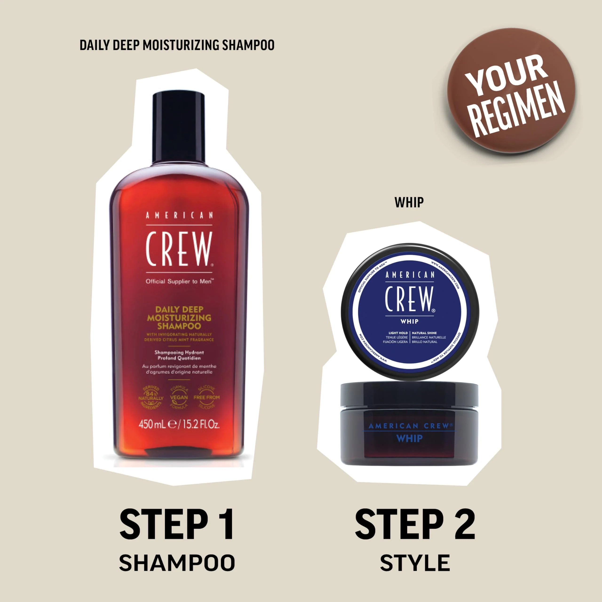 American Crew Men's Whip Styling Cream, Like Hair Gel with Light Hold & Natural Shine, 3 oz - Image 7
