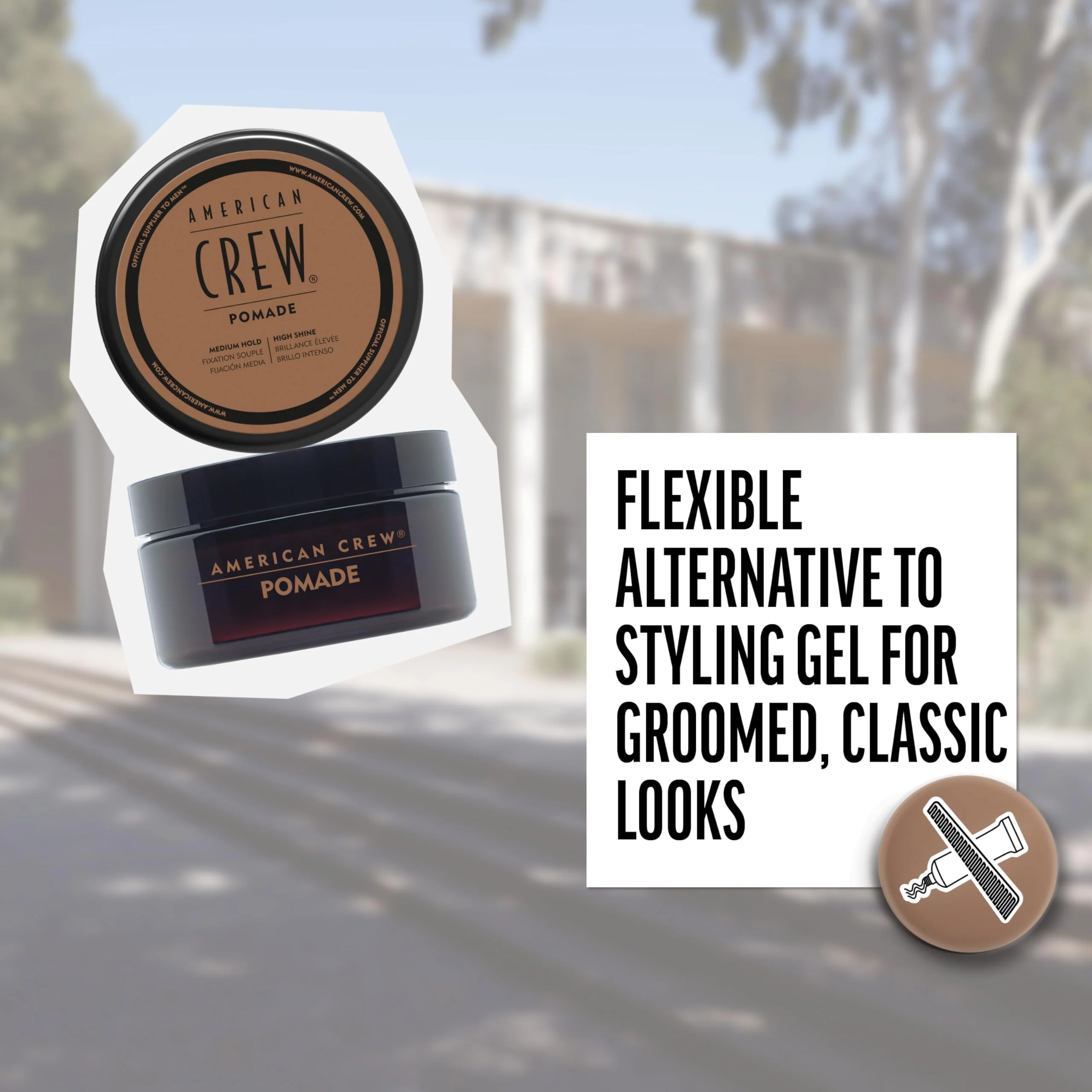 American Crew POMADE FOR HOLD AND SHINE 3 OZ for Men - Image 3