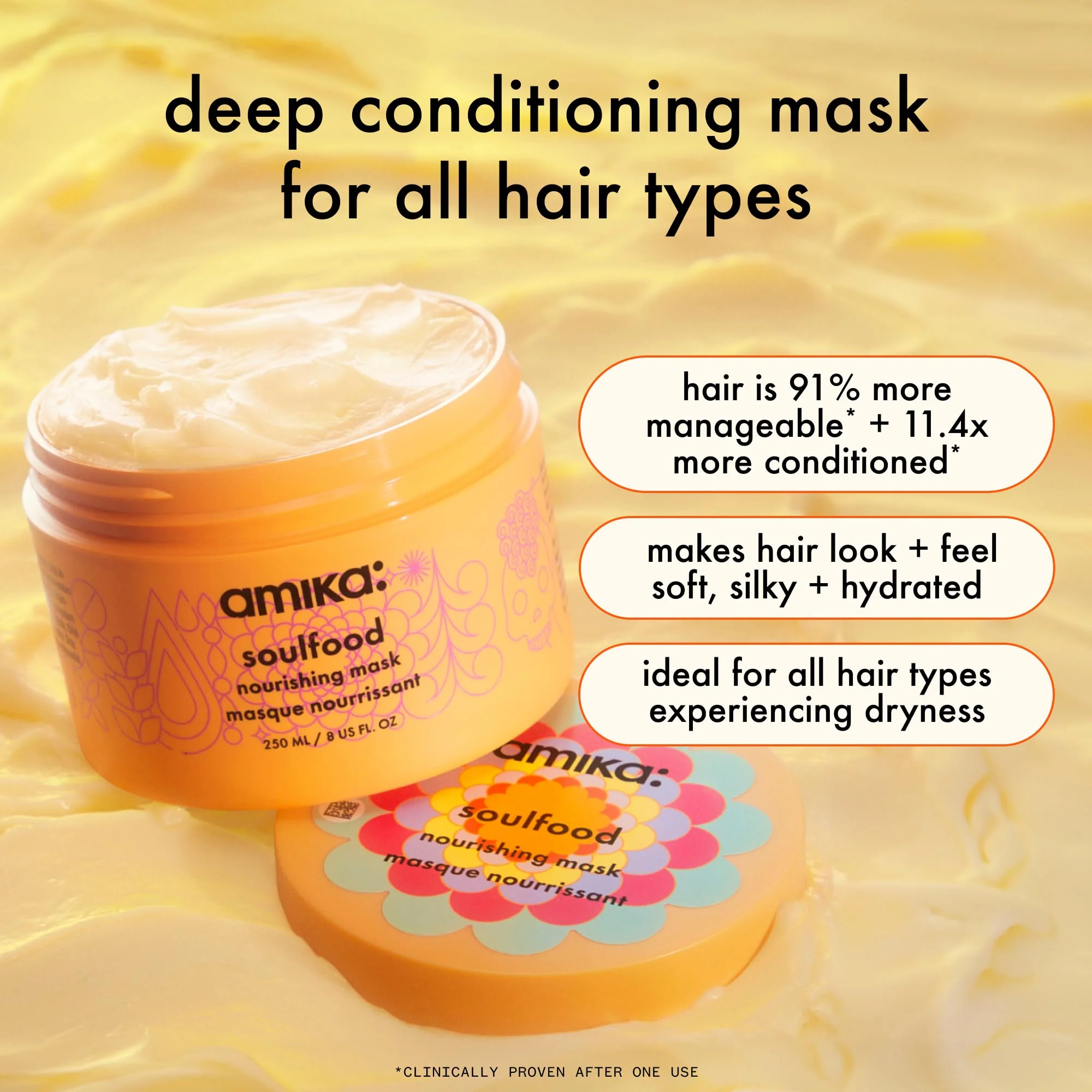 amika soulfood nourishing mask, 250ml - Image 2