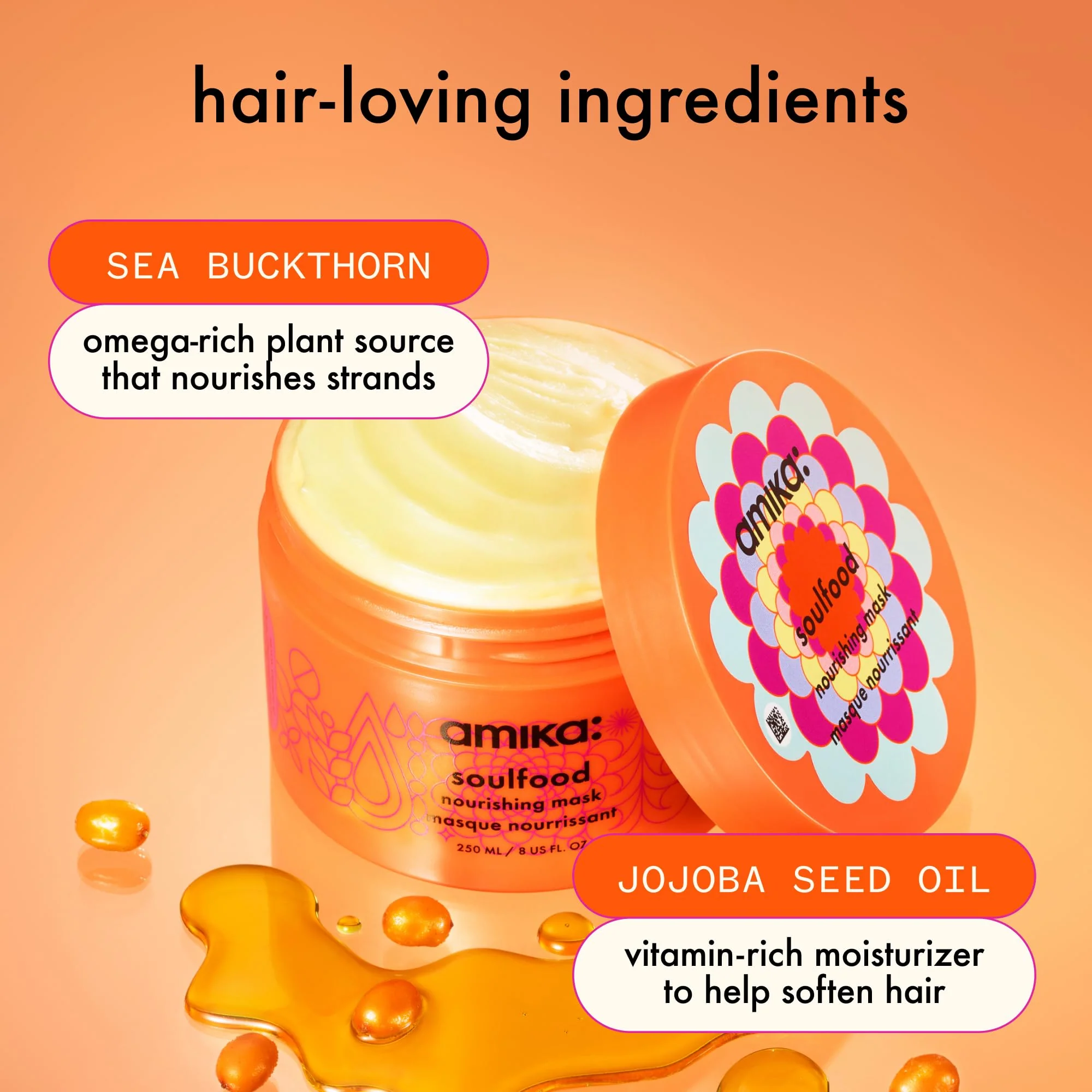 amika soulfood nourishing mask, 250ml - Image 5