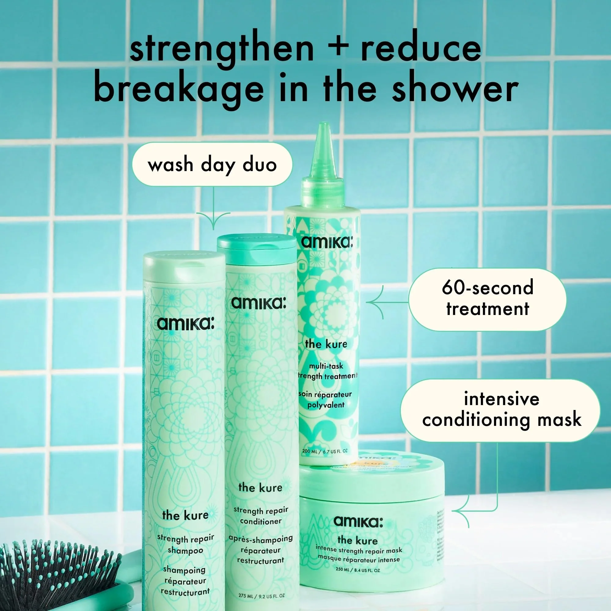 amika the kure strength repair conditioner, 275ml - Image 3