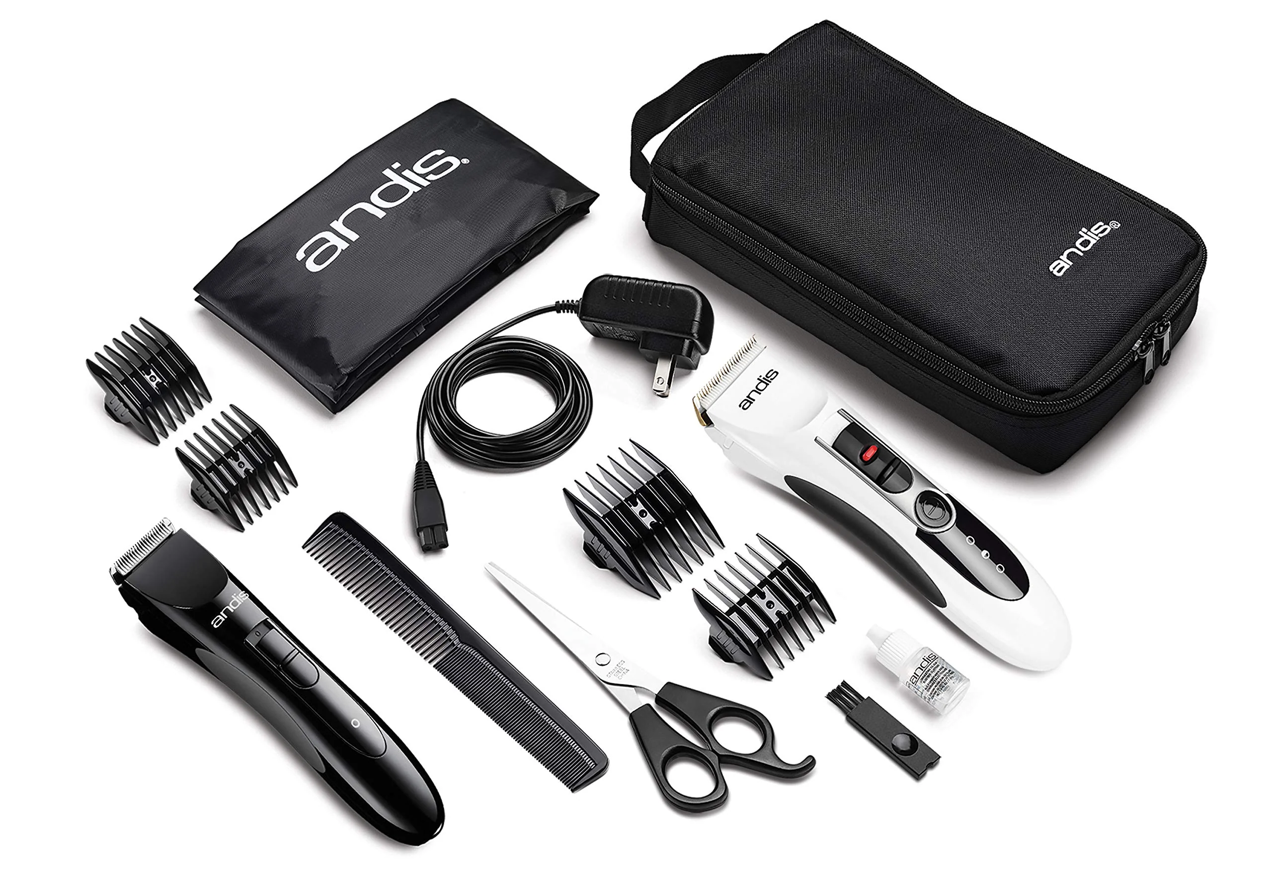 Andis 24610 Select Cut Combo Home Haircutting Kit, 13pc, White/Black - Image 3