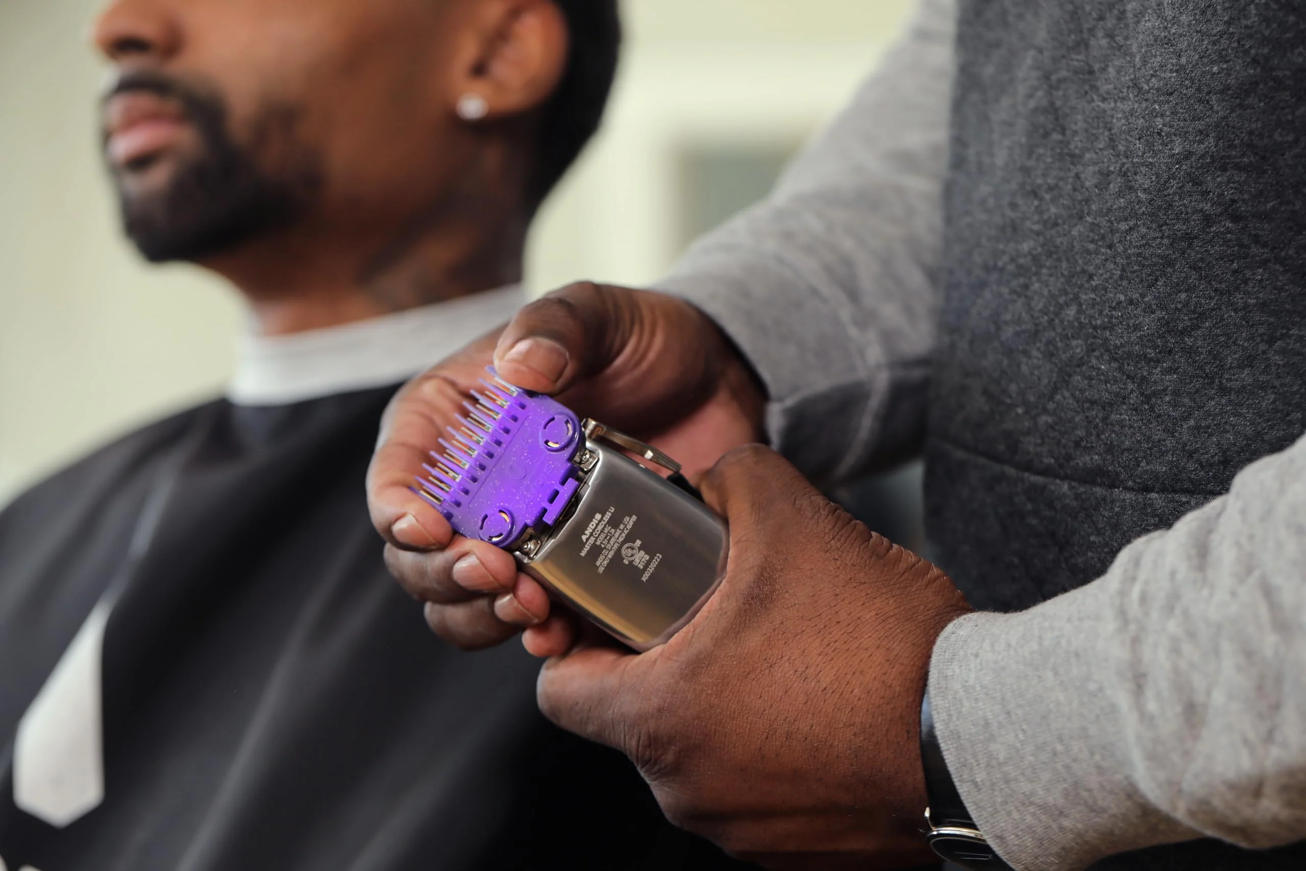 Andis 561002 OG Master Dual Magnet Attachment Clipper Guard Set, 2-Pack, Purple - Image 4