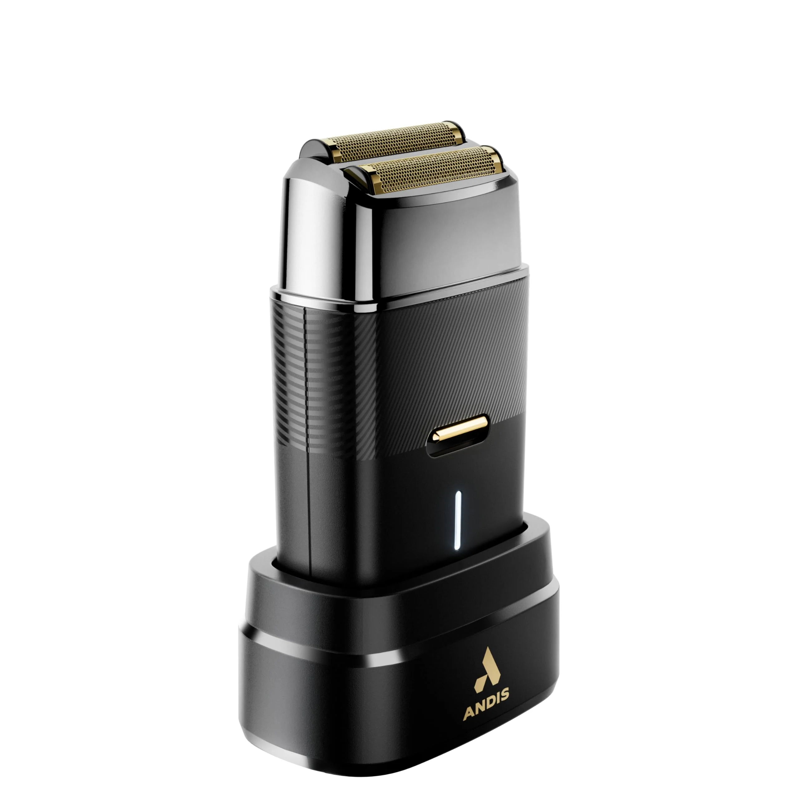 Andis 563616 Pro Foil Plus II Cordless Shaver, Gold Titanium Foils, Lithium Ion Battery, Includes USB-C Charging Stand, Black - Image 8