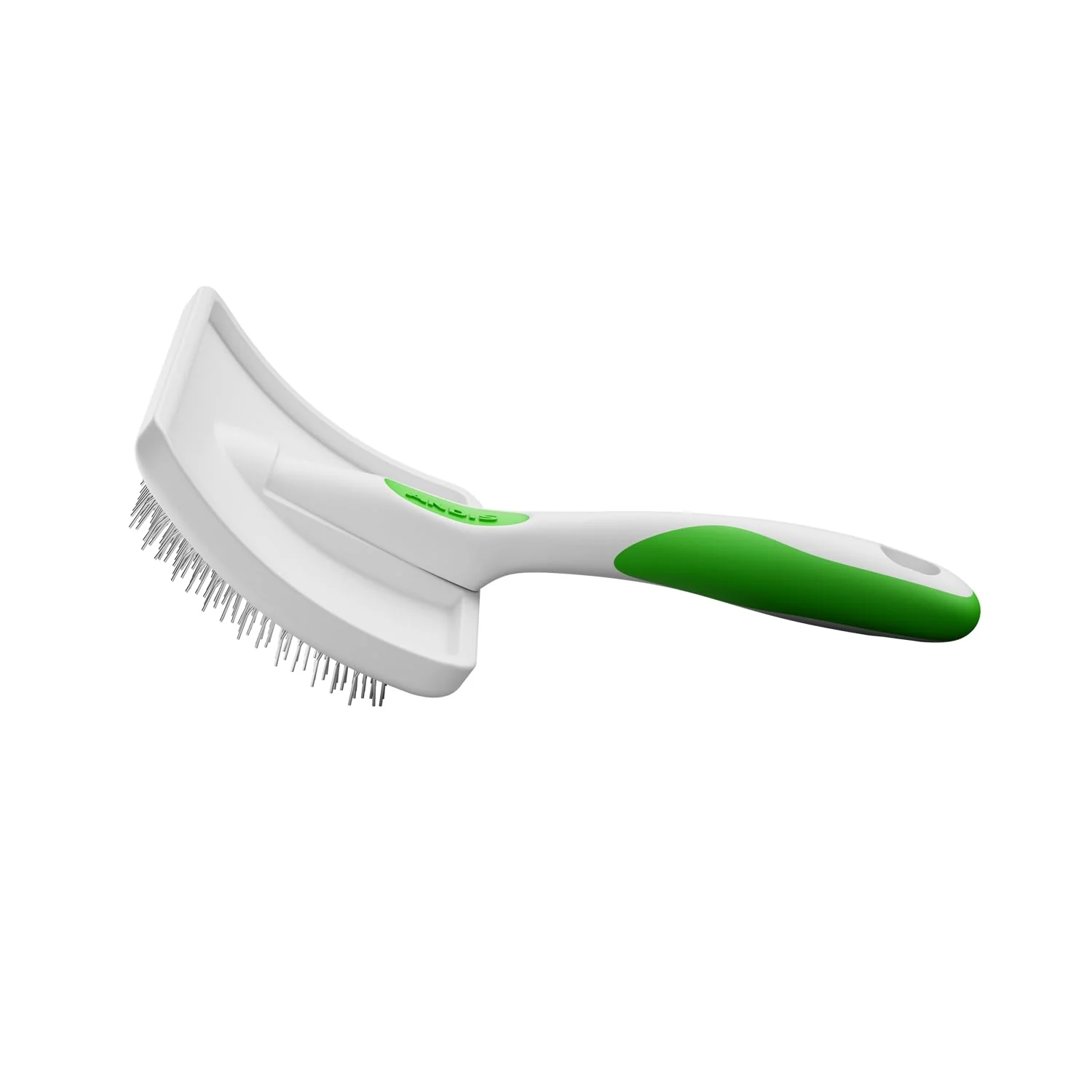 Andis 68540 Self-Cleaning Animal Slicker Brushes with Curved Stainless-Steel Bristles for All Breeds - Reduces Shedding by Up to 90%, Removes Tangles, Dirt & Loose Hair – Large, Green - Image 3