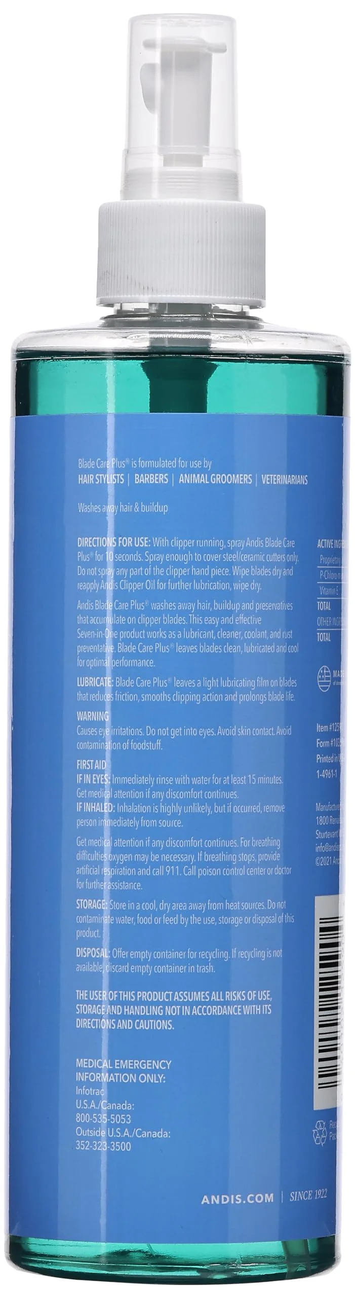 Andis Blade Care Plus 16-Ounce Spray - Image 2