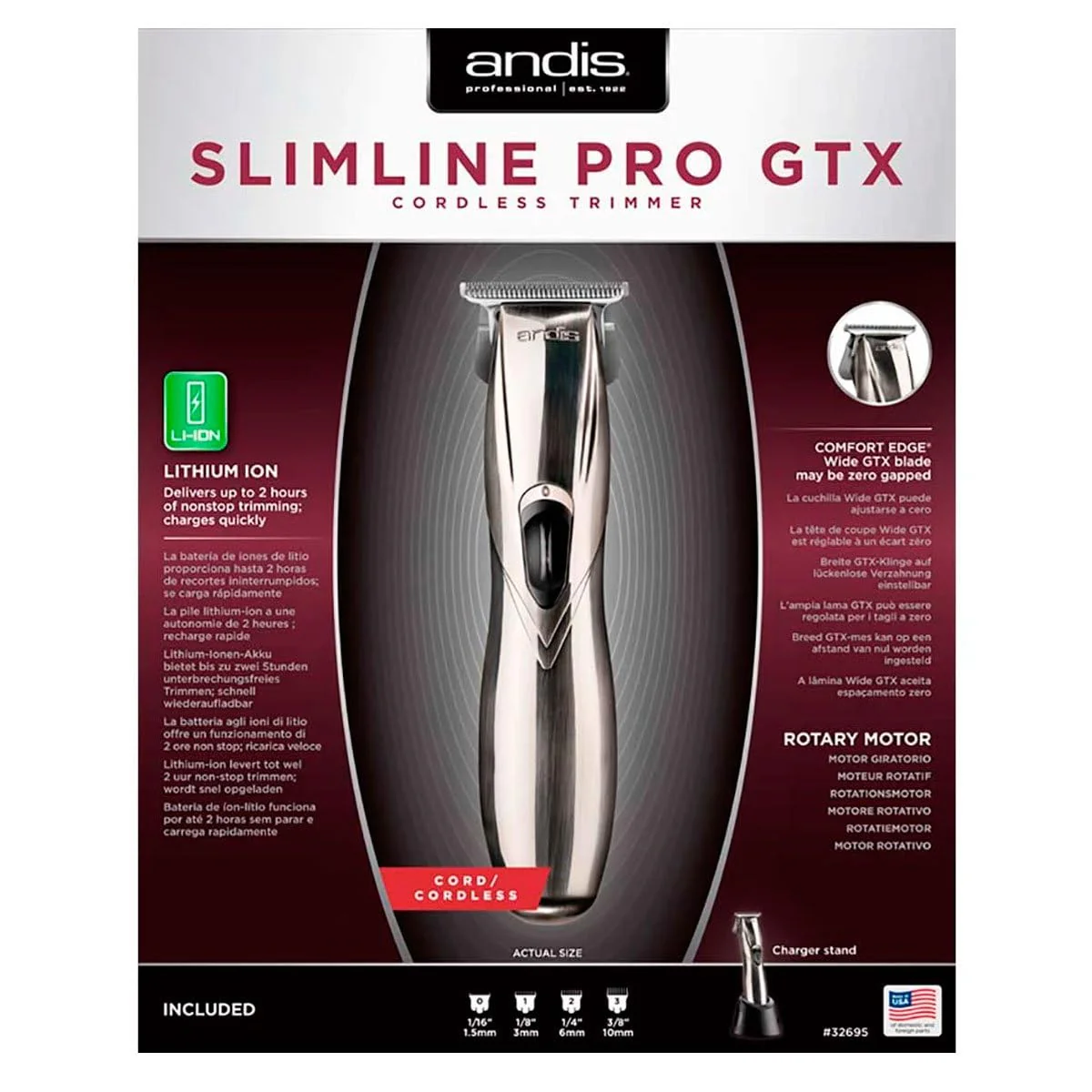 Andis Slimline Pro GTX Hair Trimmer D-8 32690 - Image 6