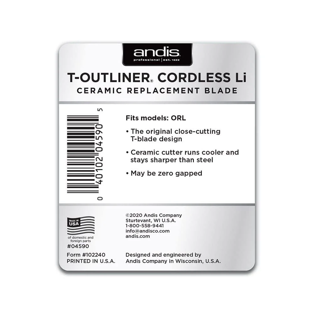 Andis T-Outliner Cordless Li Ceramic Replacement Blade #04590 - Image 3