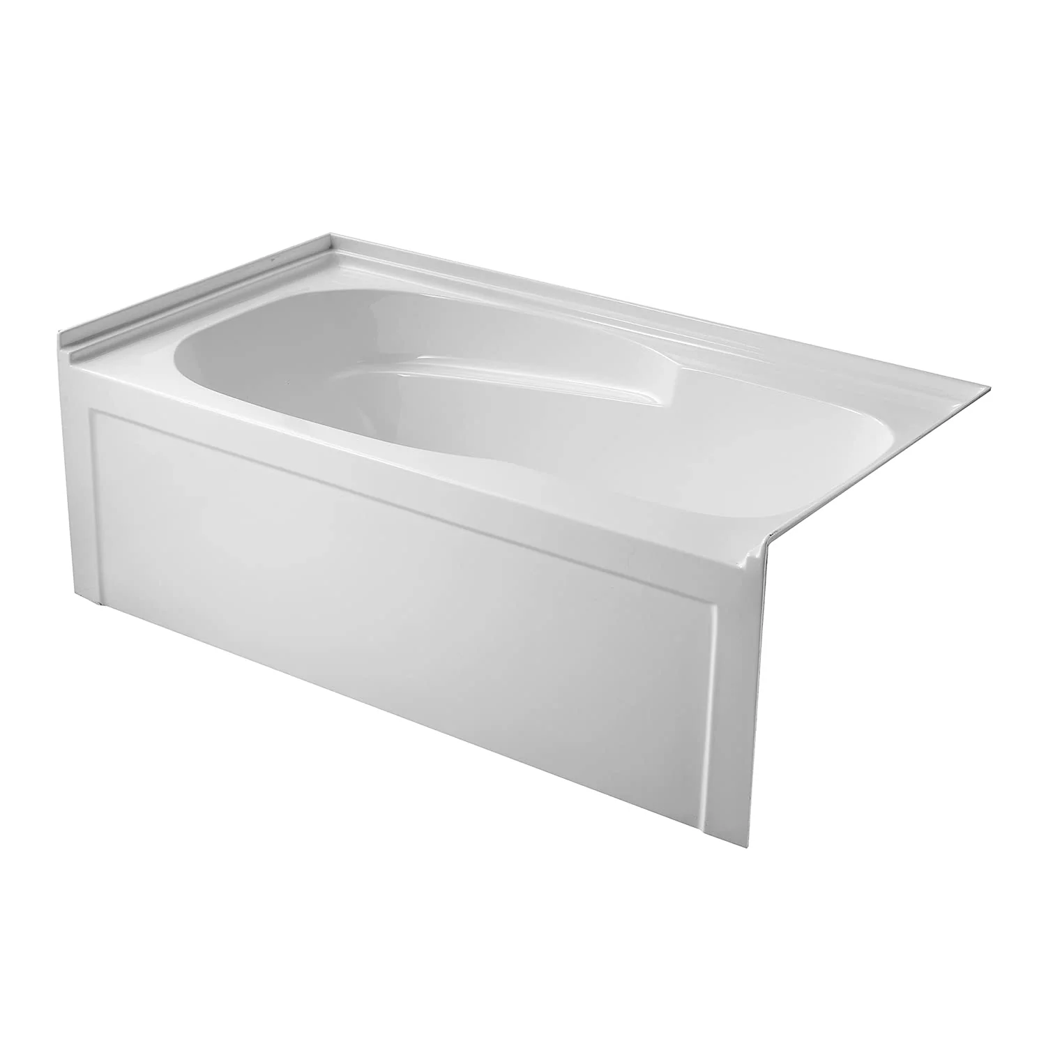 Aqua Eden VTAM6031R21A 60-Inch Anti-Skid Acrylic 3-Wall Alcove Tub with Right Hand Drain Hole, White - Image 4