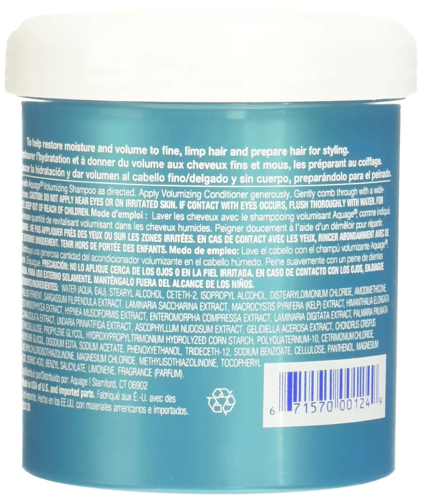 Aquage SeaExtend Volumizing Conditioner for Women & Men - Color-Safe, Lightweight Volume Conditioner for Fine Hair - With AlgaePlex Marine Botanicals & Thermal-V Technology for Volume & Shine (16 oz) - Image 2