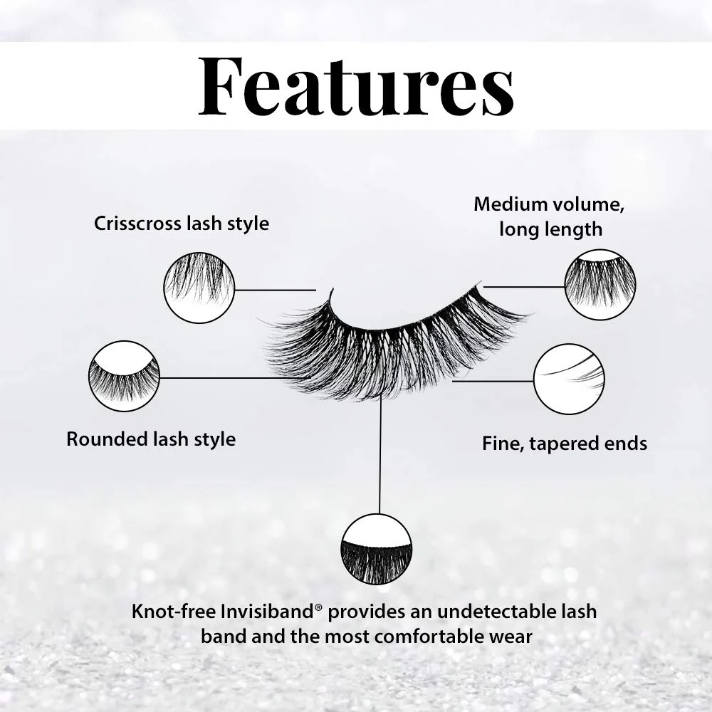 Ardell 3D False Eyelashes Faux Mink Lashes 853 - Fluffy Volume Strip Wispy Lashes with Invisiband, 4 Pairs - Image 5