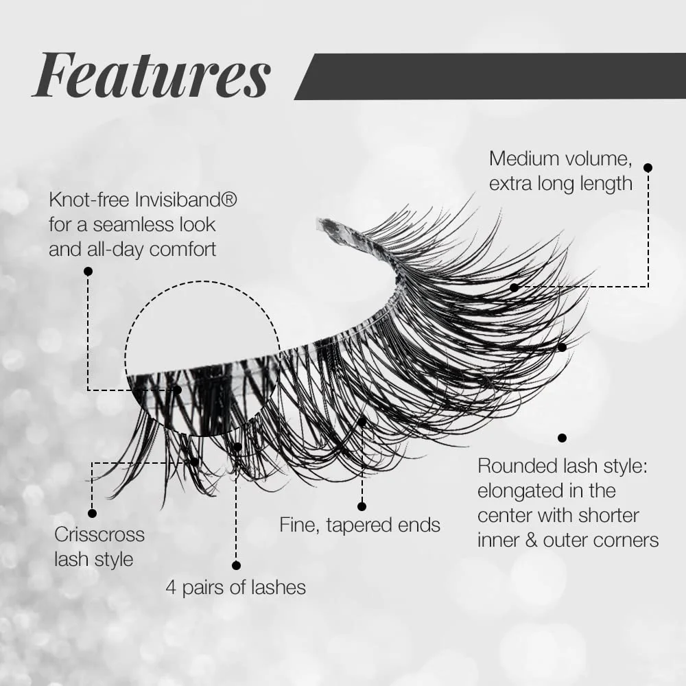 Ardell 3D Faux Mink Lashes 853 - Reusable Wispies Eyelashes with Invisiband for Seamless Volume, 4 Pairs - Image 4