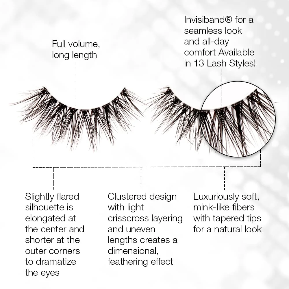 Ardell 3D Faux Mink Lashes 865 - Lightweight, Reusable, Wispy False Eyelashes for a Dramatic Natural Look, 1 Pair - Image 4