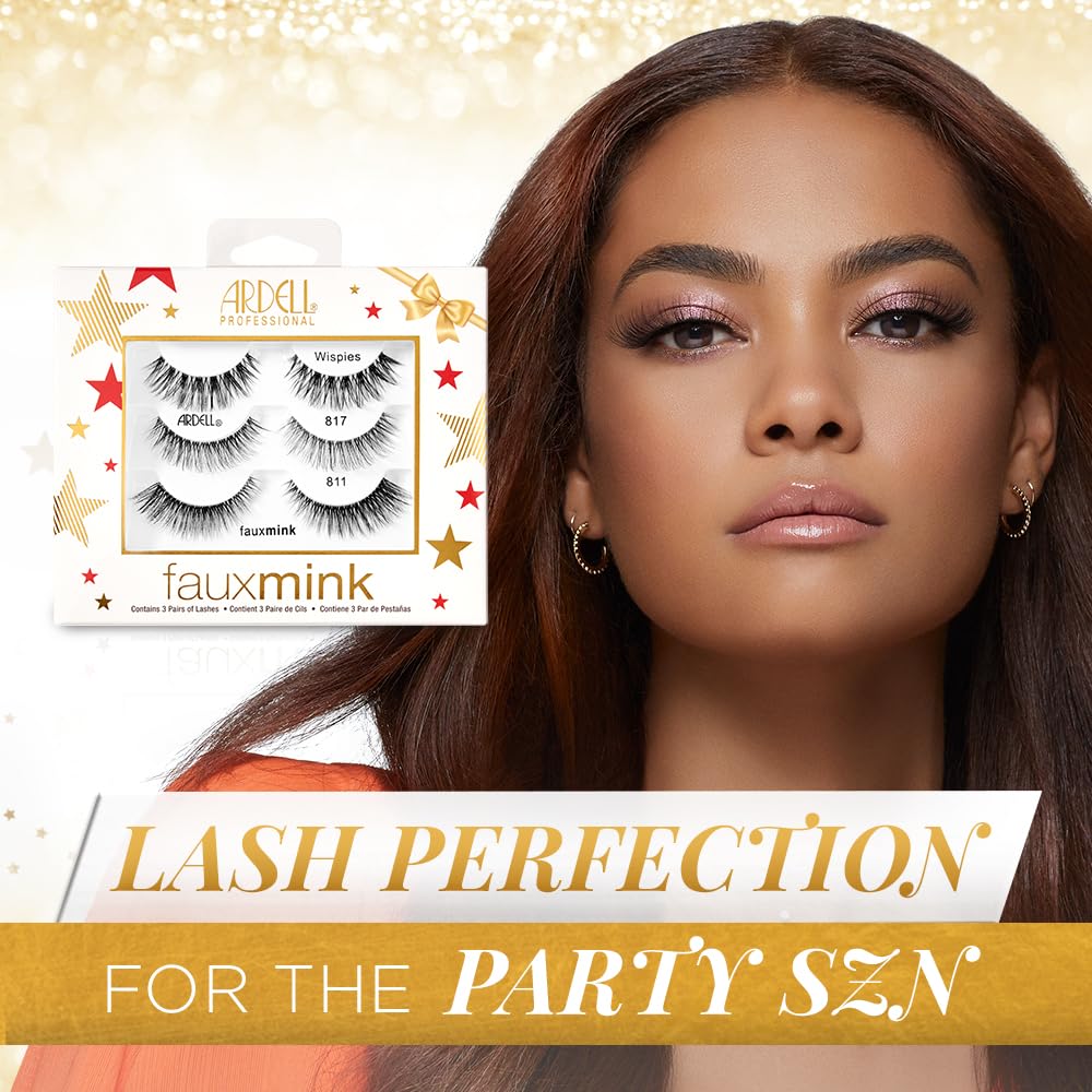 Ardell Active Lash Pump’N – Sweat-Resistant Natural Look False Eyelashes with Bonus Duo Adhesive, Strip Lashes for Active Lifestyles, 3 Pairs - Image 2