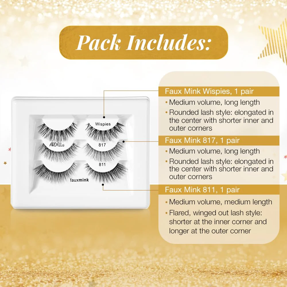 Ardell Active Lash Pump’N – Sweat-Resistant Natural Look False Eyelashes with Bonus Duo Adhesive, Strip Lashes for Active Lifestyles, 3 Pairs - Image 4
