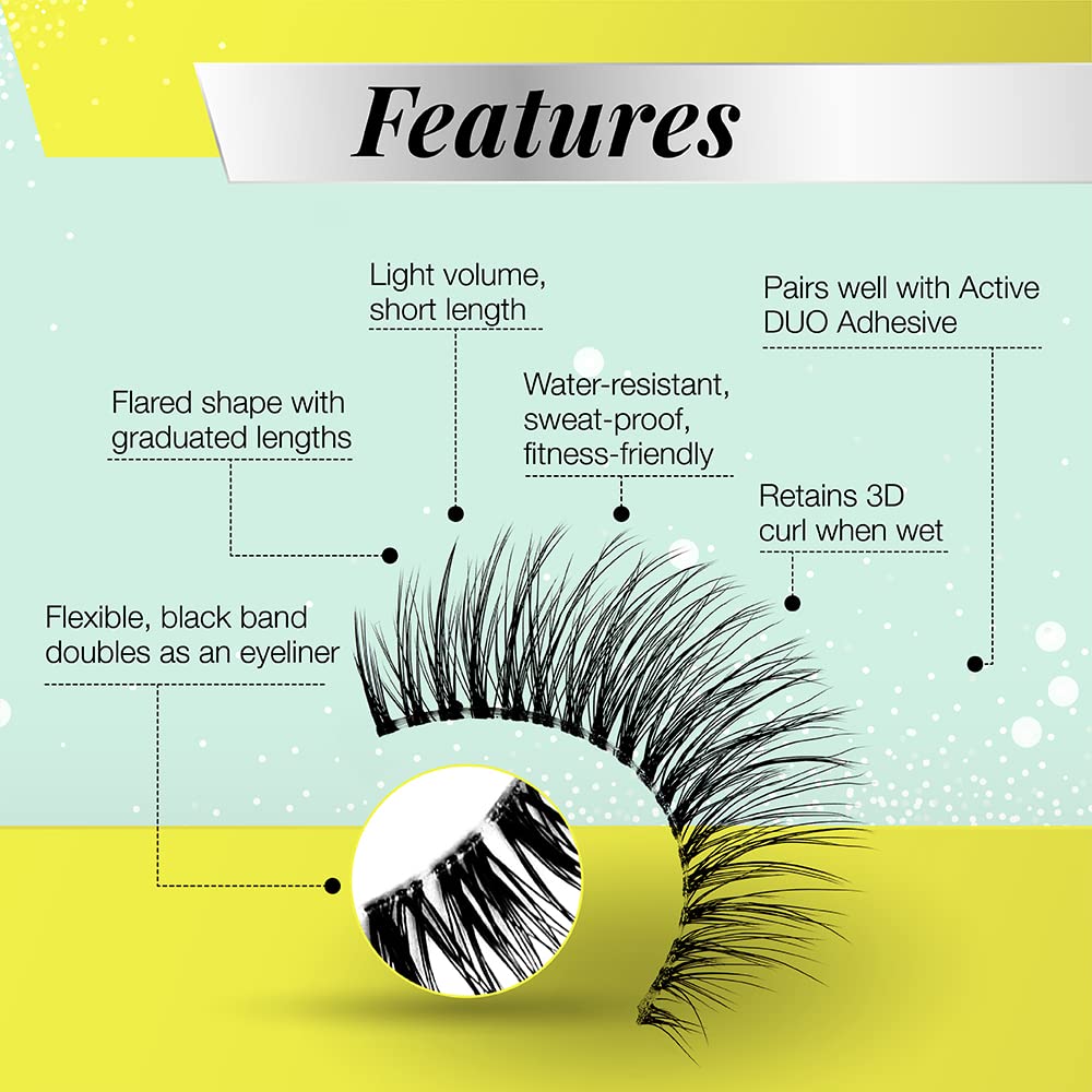 Ardell Active Lashes Speedy - Long-Lasting False Eyelashes, Sweat-Resistant, Natural Look for Active Wear - Image 4