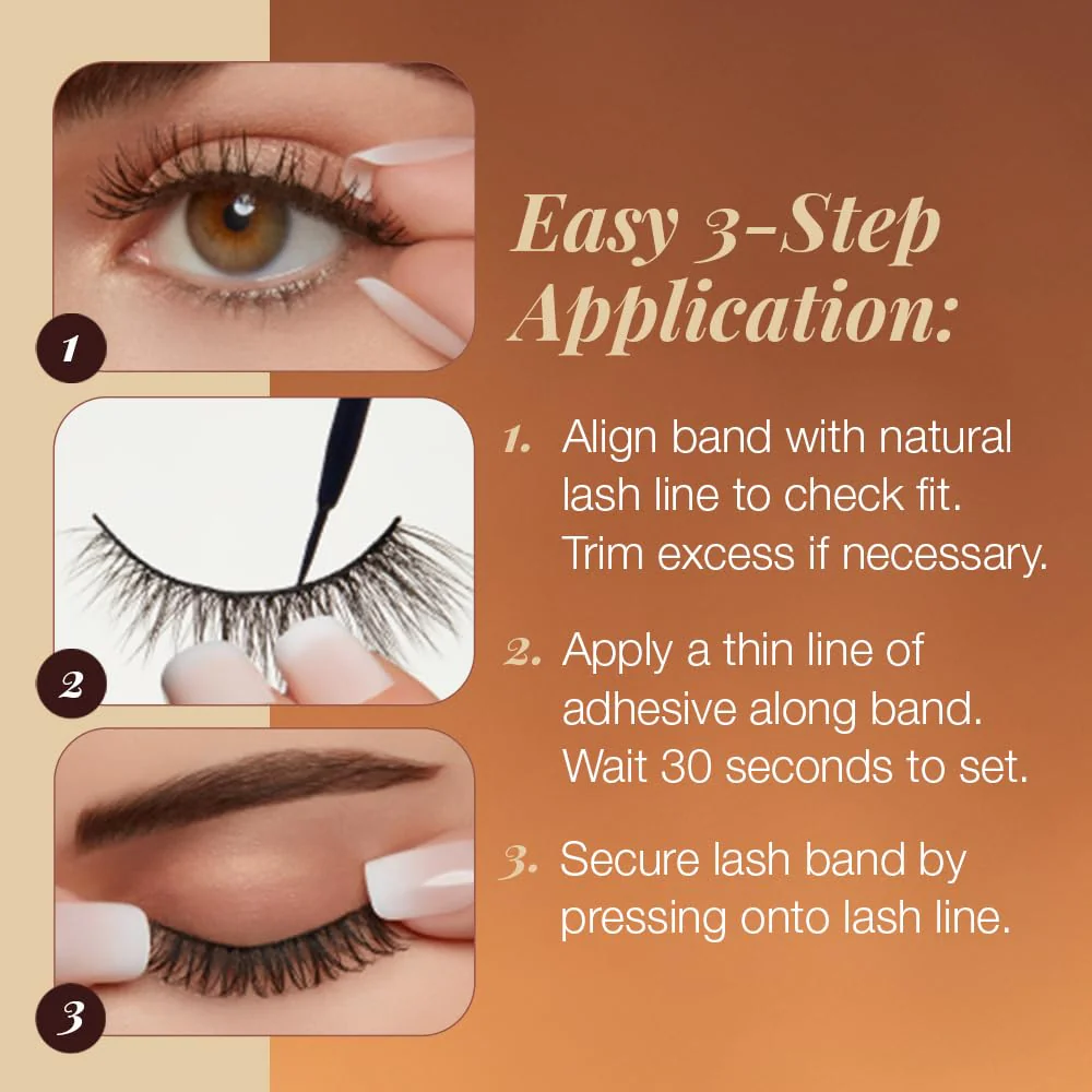 Ardell Balayage Wispies False Eyelashes - Chestnut, Ultra Thin Band, Natural Wispy Lashes, 4 Pack - Image 5