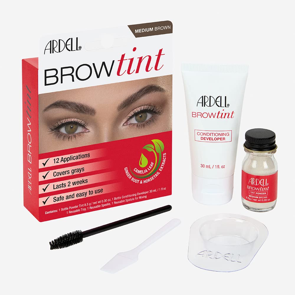 Ardell Brow Tint Kit Medium Brown – Eyebrow Dye Kit, Long-Lasting Brow Color with Natural Extracts, DIY Eyebrow Tint for Full Gray Coverage, 1 Pack - Image 6