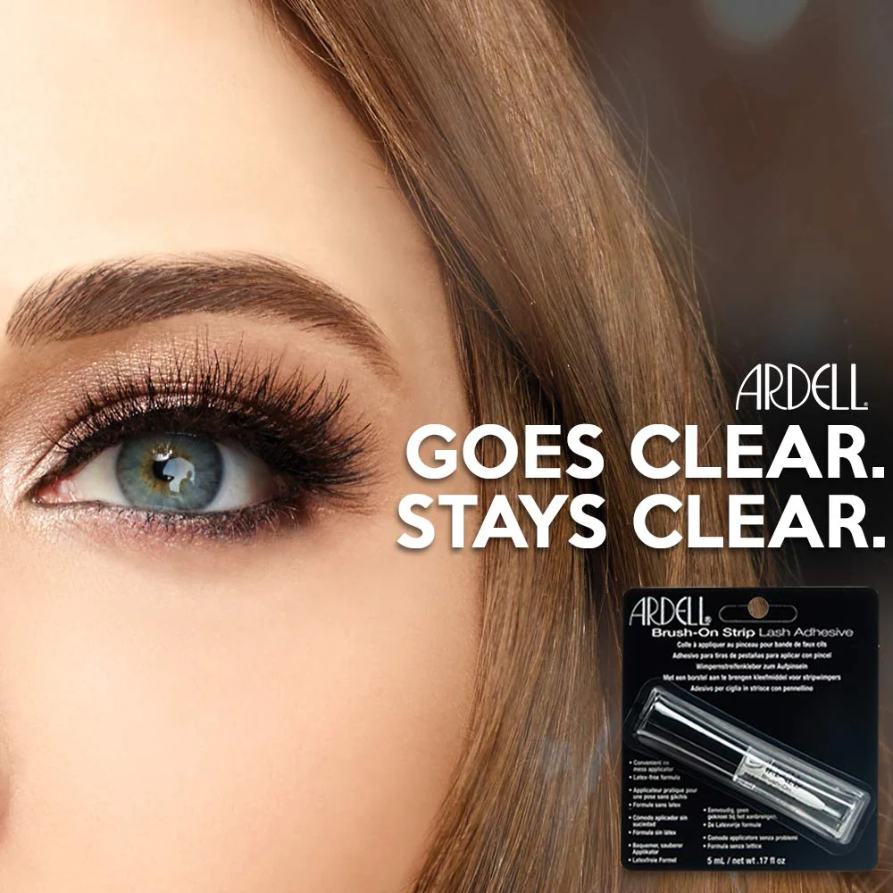 Ardell Brush On Strip Lash Adhesive, Clear Lash Glue for False Lashes, Waterproof, Latex-Free, 5ml, 4 Pack - Image 3