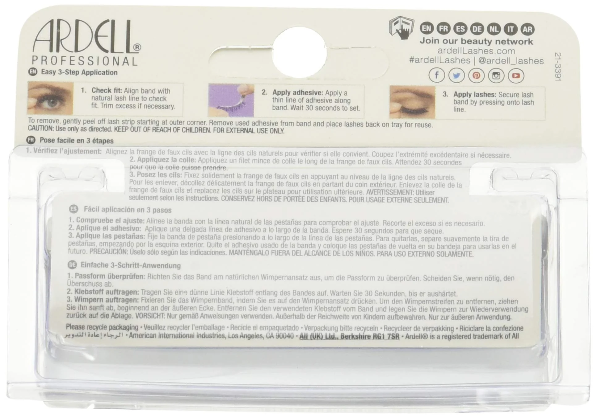 Ardell Double Up Lashes 205 Black – Dramatic Double Layered False Eyelashes, Full Volume Reusable Strip Lashes, 1 Pair - Image 4