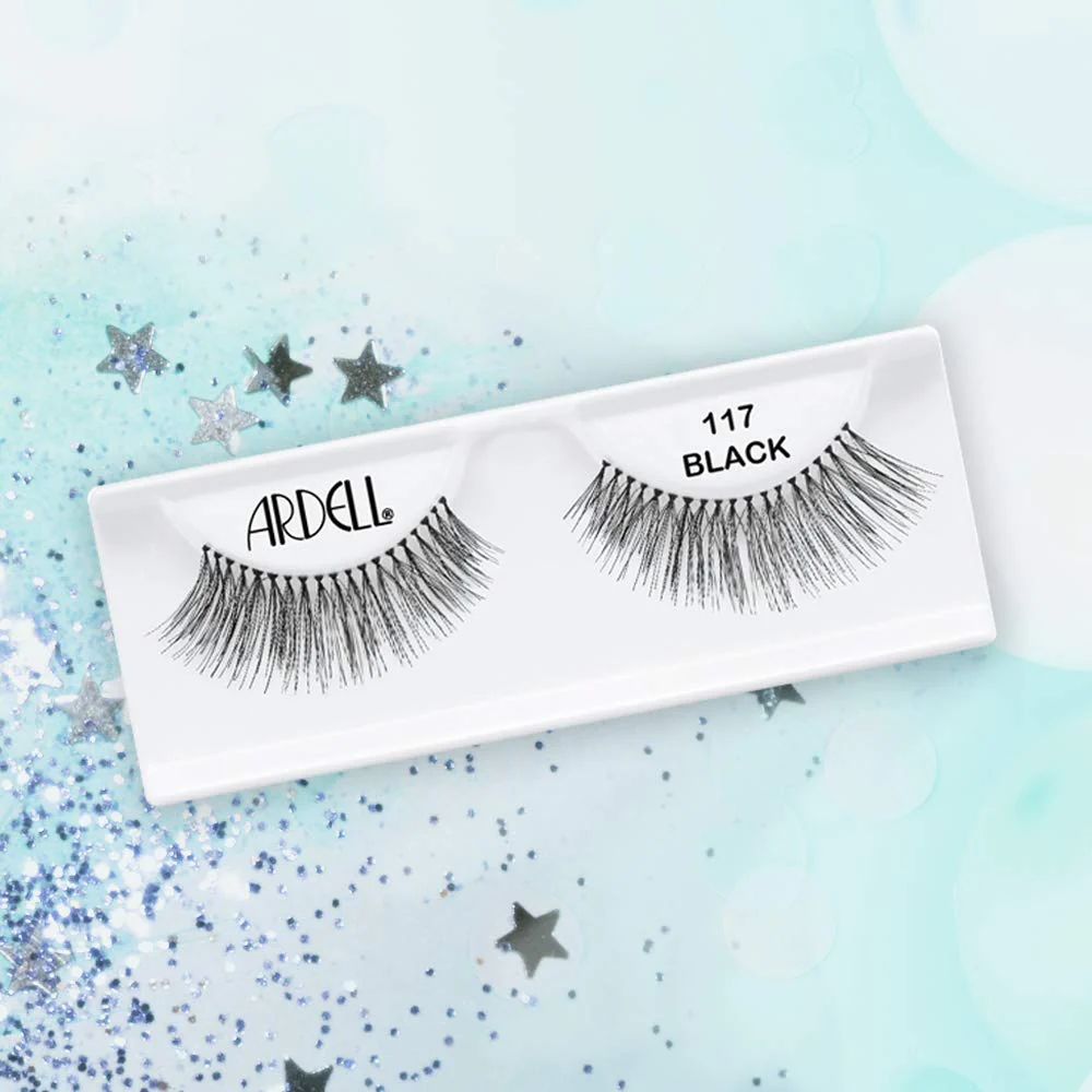 Ardell False Eyelashes 117 - Black, Natural Look & Flared Wispy Strip Lashes for Everyday Glam, 4 Pack - Image 4