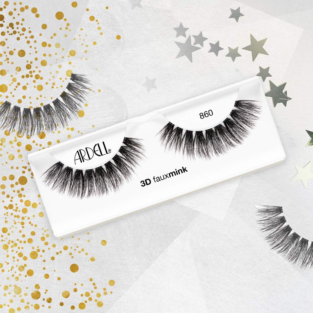 Ardell False Eyelashes 3D Faux Mink Lashes, 860 - Lightweight Strip Lashes with Invisiband for a Dramatic Eye Look, 4 Pairs - Image 7