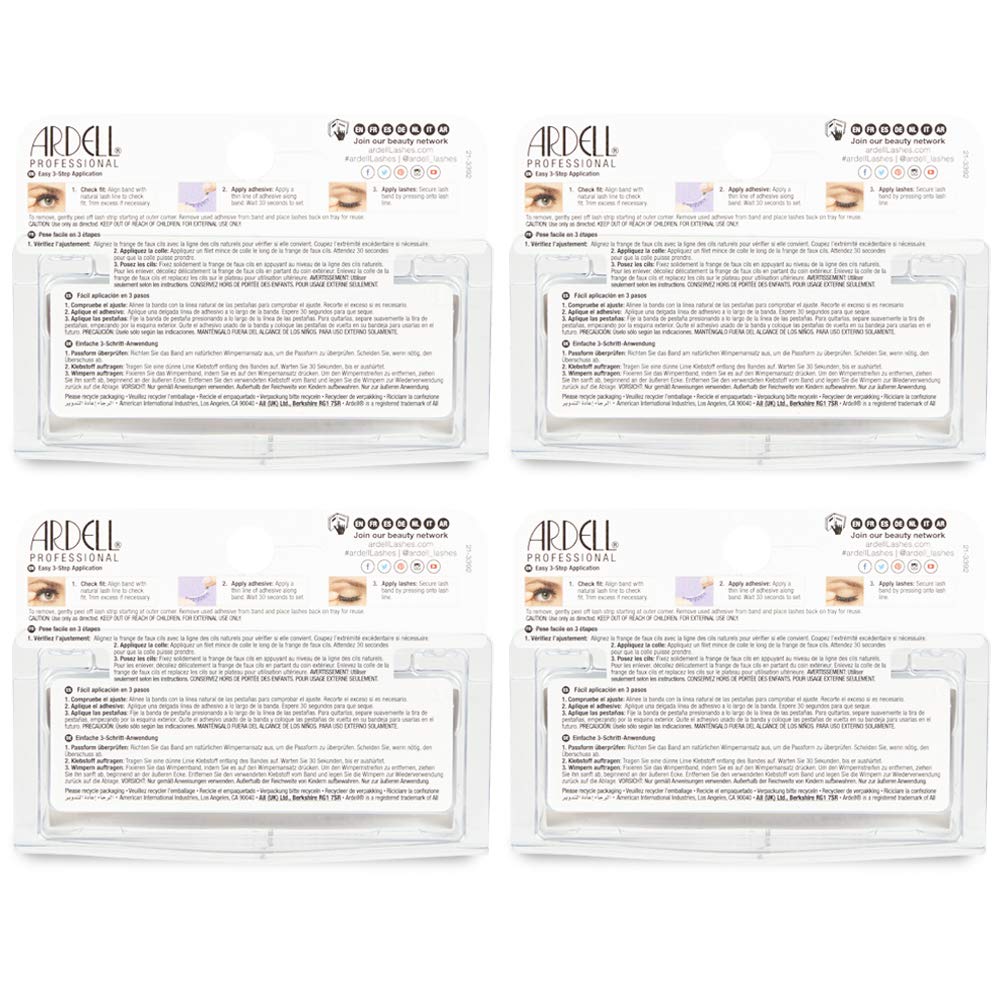 Ardell False Eyelashes Baby Wispies - Black, Natural Look, Lightweight, Long-Lasting, Fluffy, Full Lashes, 4 Pack - Image 4