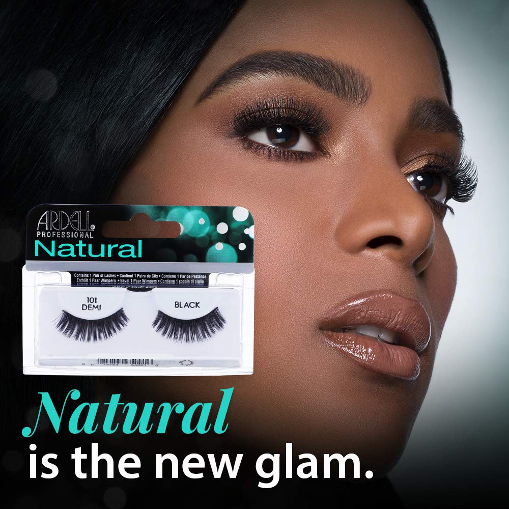 Ardell False Eyelashes Demi 101 - Black, Full Volume, Rounded Strip Wispy Lashes for a Natural Look, 4 Pack - Image 2