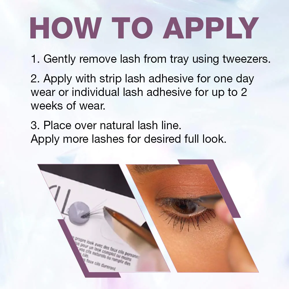 Ardell False Eyelashes Double Up Individuals Knotted Medium Black 4 Pack - Image 5