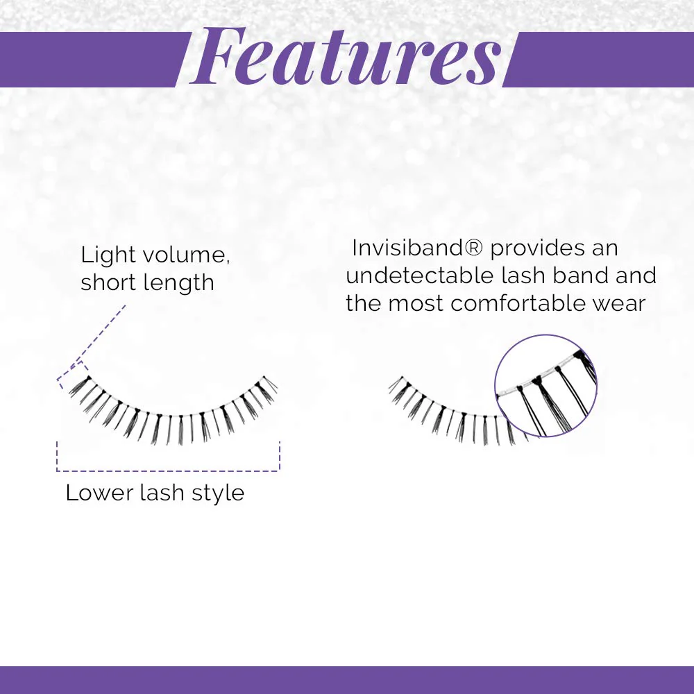 Ardell False Eyelashes Glamour Strip Lashes 112 Black (Lower Lash) 4 Pack - Image 3