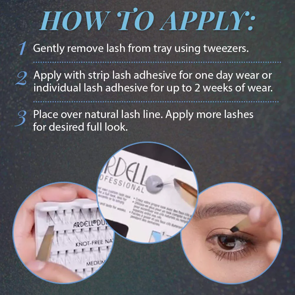 Ardell False Eyelashes Multipack Knot-Free Individuals Medium Black, 2-Pack - Image 4