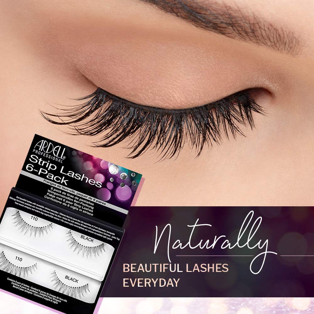 Ardell False Eyelashes Strip Lashes Natural 110 Black, (6 Pairs Per Pack) x 2 Pack - Image 2