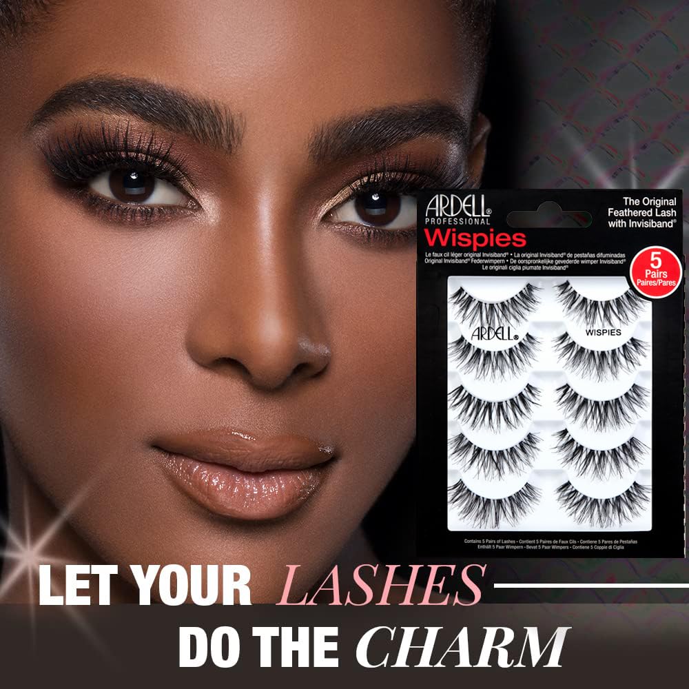 Ardell False Eyelashes Wispy Lashes, Easy Application, Natural Look, Reusable - Black, 2 Pack - Image 3