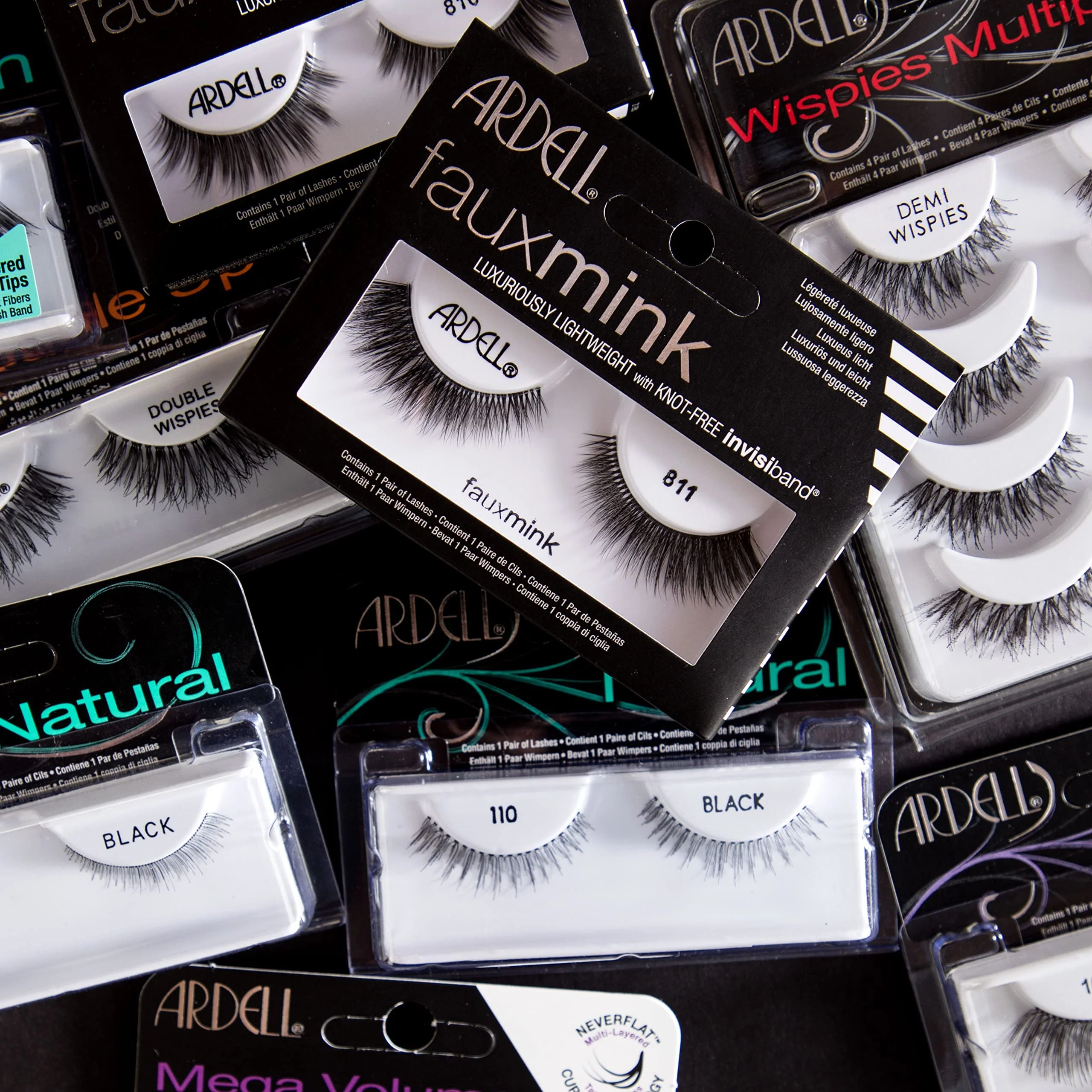 Ardell Faux Mink 811 Black False Lashes, Lightweight with Invisiband, 4 Pairs - Image 5