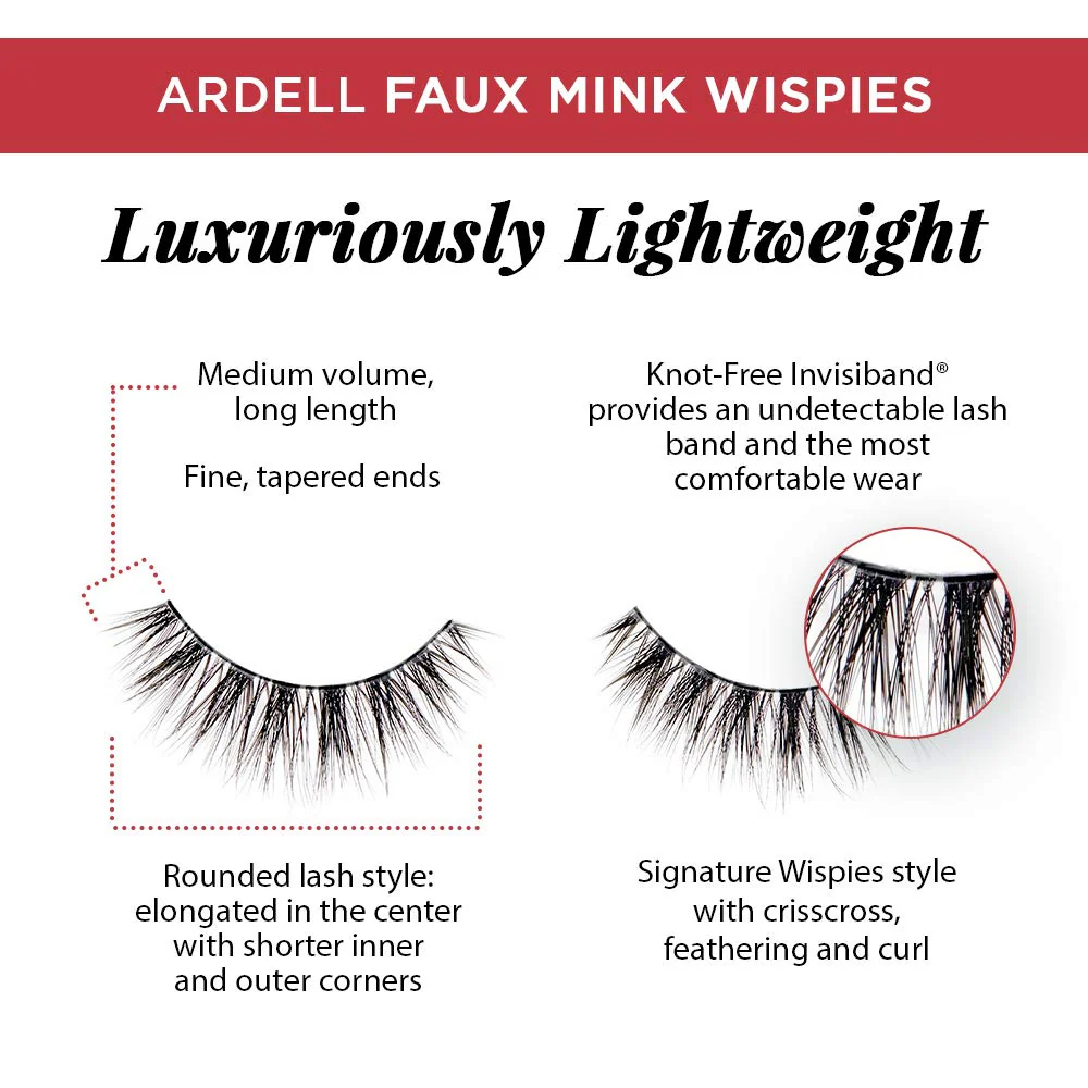 Ardell Faux Mink False Eyelashes, Wispy Natural Lashes, Reusable, Soft & Lightweight for Everyday Glam, Multipack - 2 Pack x 4 Pairs - Image 4
