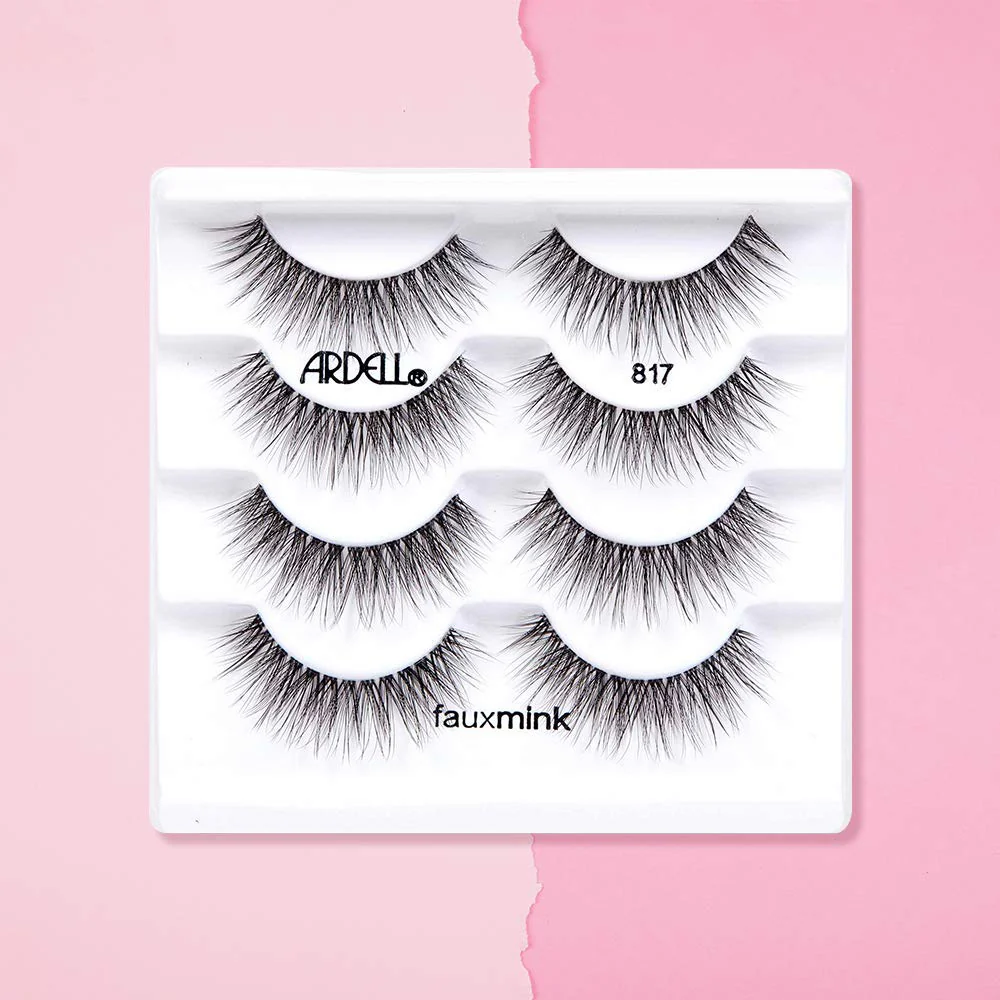 Ardell Faux Mink Lashes 817 – Lightweight, Knot-Free Invisiband Eyelashes for Natural Glam, 4 Pairs, 1 Pack - Image 5