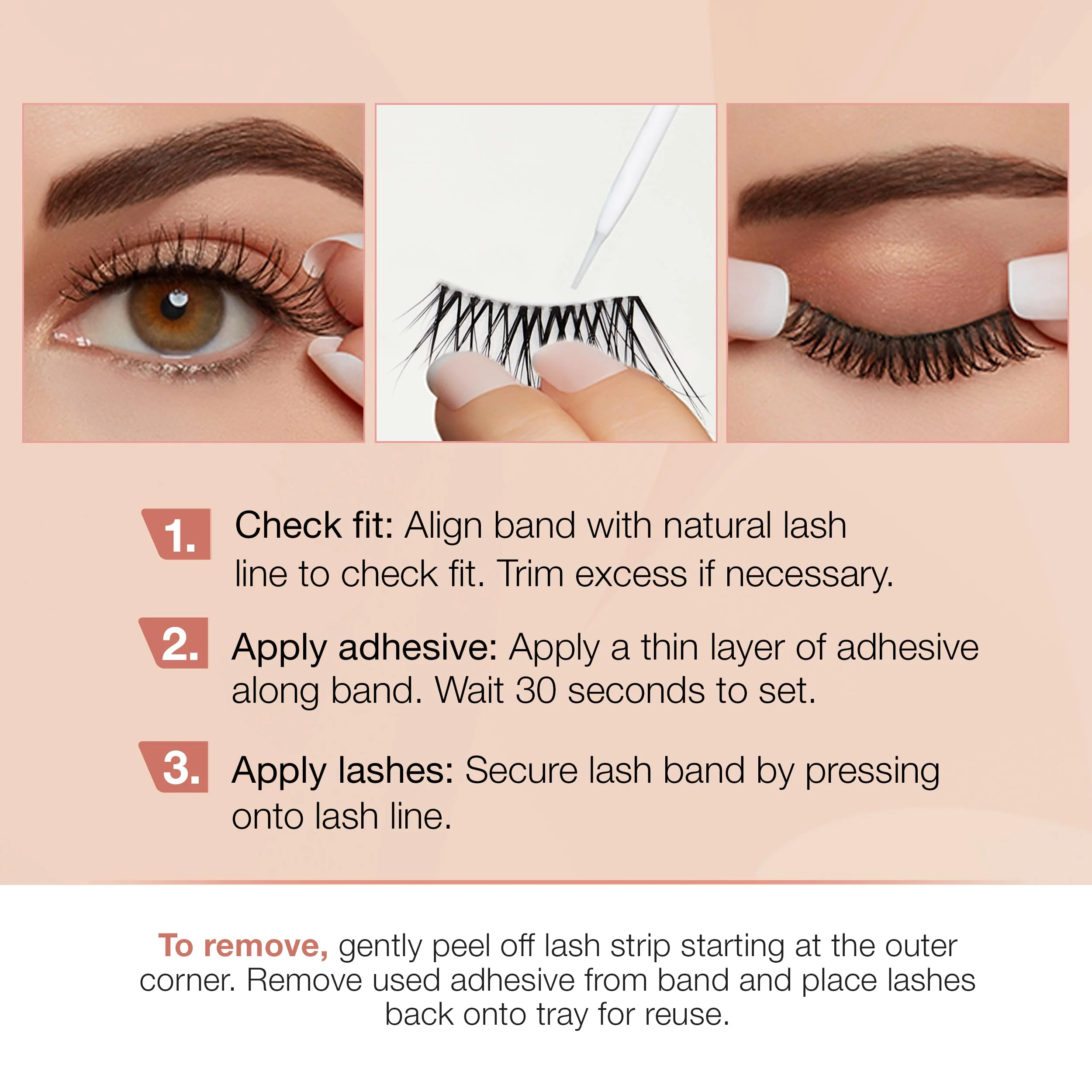 Ardell Half Naked Lashes 434 – Natural Half Lashes for Outer Corner, Soft & Flattering Fit Wispy Volume False Eyelashes, Includes DUO Lash Glue 1g - Image 6