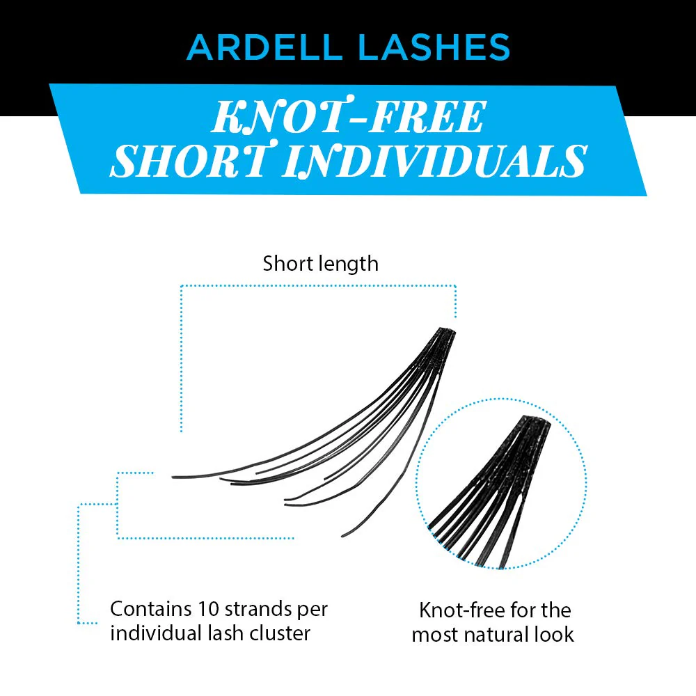 Ardell Individual False Eye Lashes - Short, Black, Natural Look DIY Lash Clusters, Easy Application for Eyelash Extension Effect, 4 Pack - Image 2