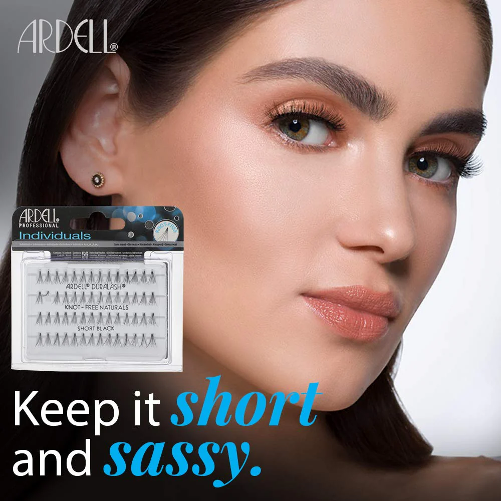 Ardell Individual False Eye Lashes - Short, Black, Natural Look DIY Lash Clusters, Easy Application for Eyelash Extension Effect, 4 Pack - Image 3