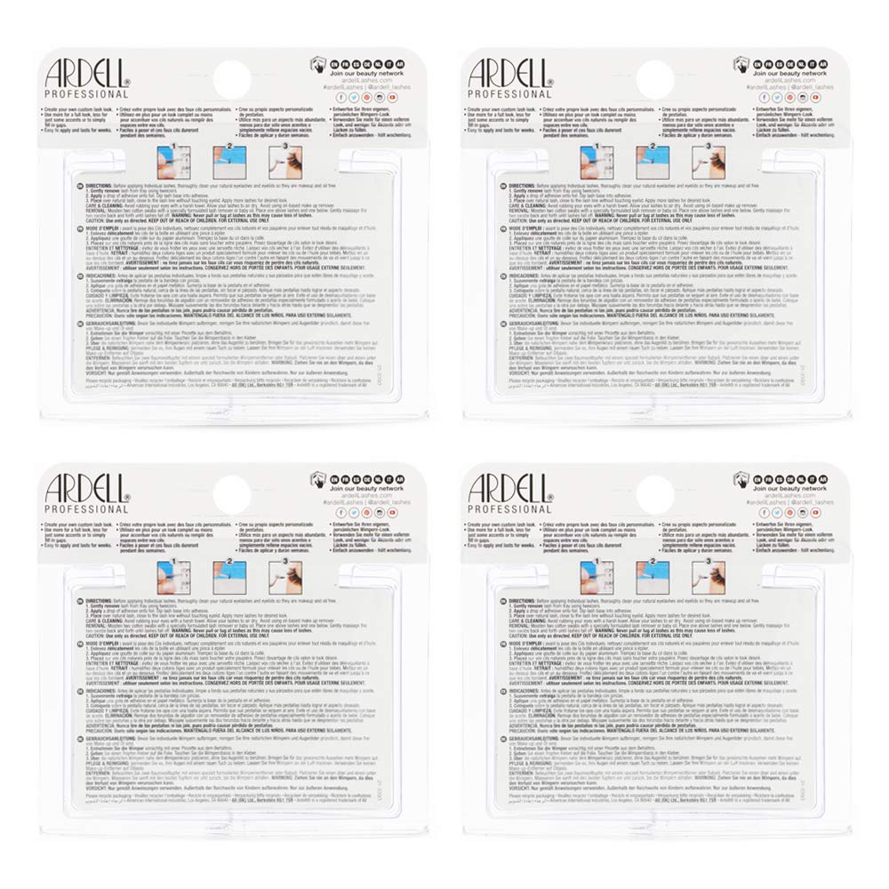 Ardell Individual Lashes Regular Short Black – Natural-Looking Individual Lash Extensions, Customizable Flare Style, 4 Pack - Image 5