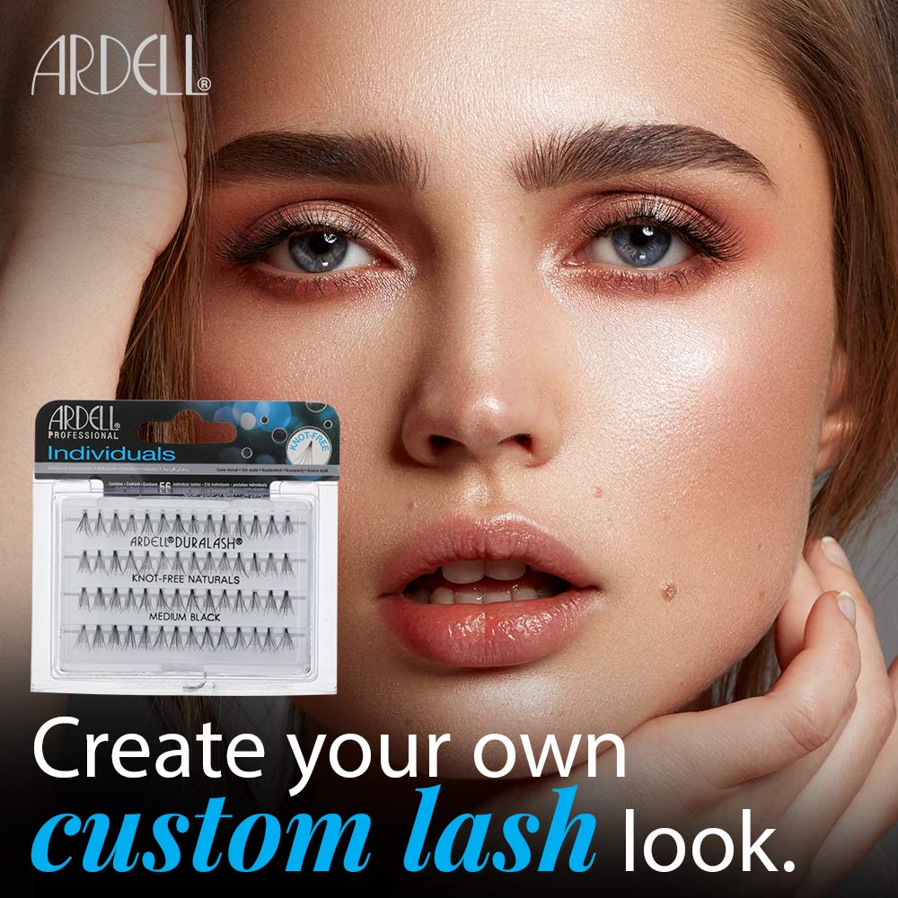 Ardell Individuals False Eye Lashes - Medium Black, DIY Lash Clusters, Lash Band, Long-Lasting Eyelash Extensions, 4 Pack - Image 2