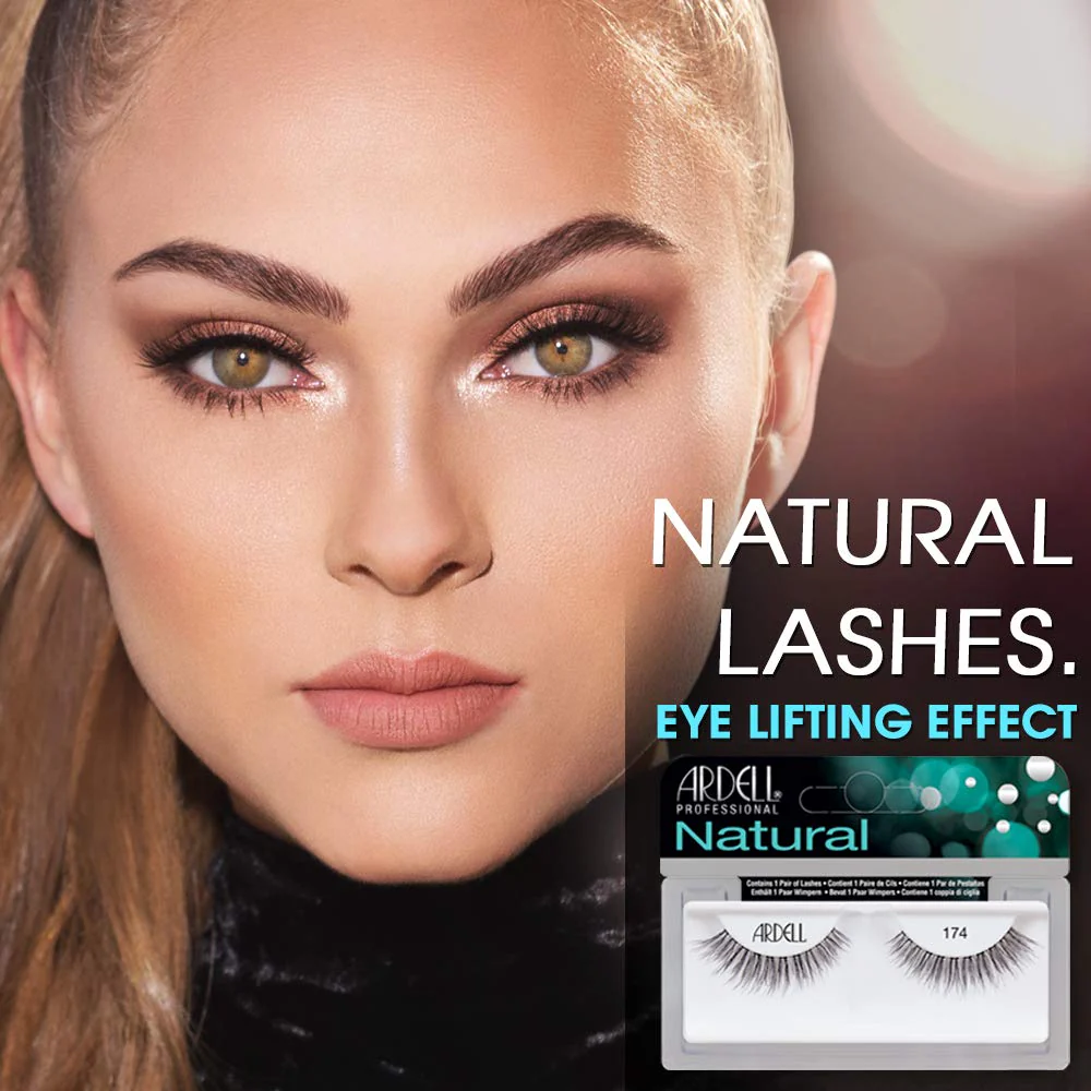 Ardell Lashes 174 - Lightweight, Natural Looking False Eyelashes, Long-Lasting Strip Lash for Everyday Wear, 4 Pack - Image 2