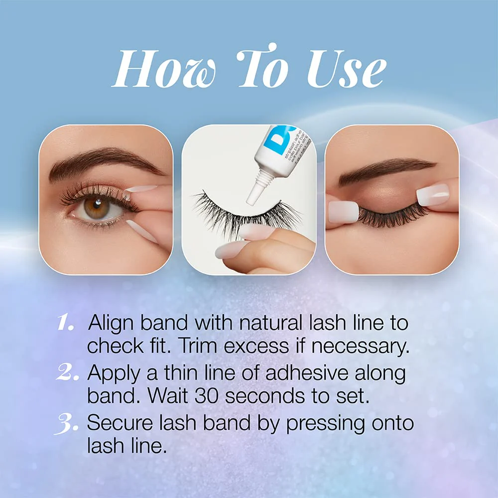 Ardell Light As Air False Eyelashes 523 - Ultra Lightweight, Natural Look Lashes, Includes DUO Eyelash Adhesive - Image 5