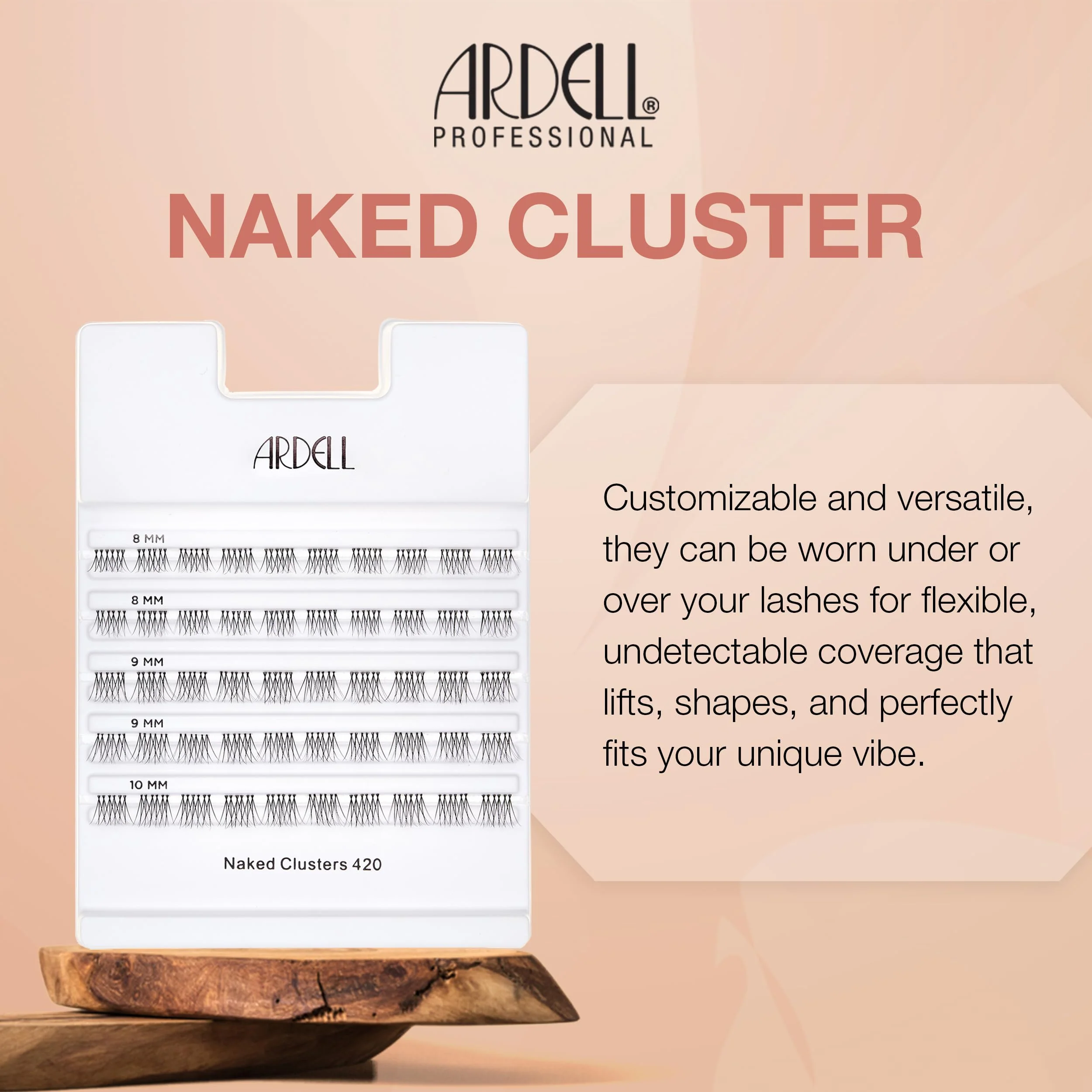 Ardell Naked Clusters 420 – Seamless Individual Lashes, Reusable Lash Clusters with Invisiband, DIY Eyelash Cluster, Natural Look Lash Extensions, 50 ct - Image 3