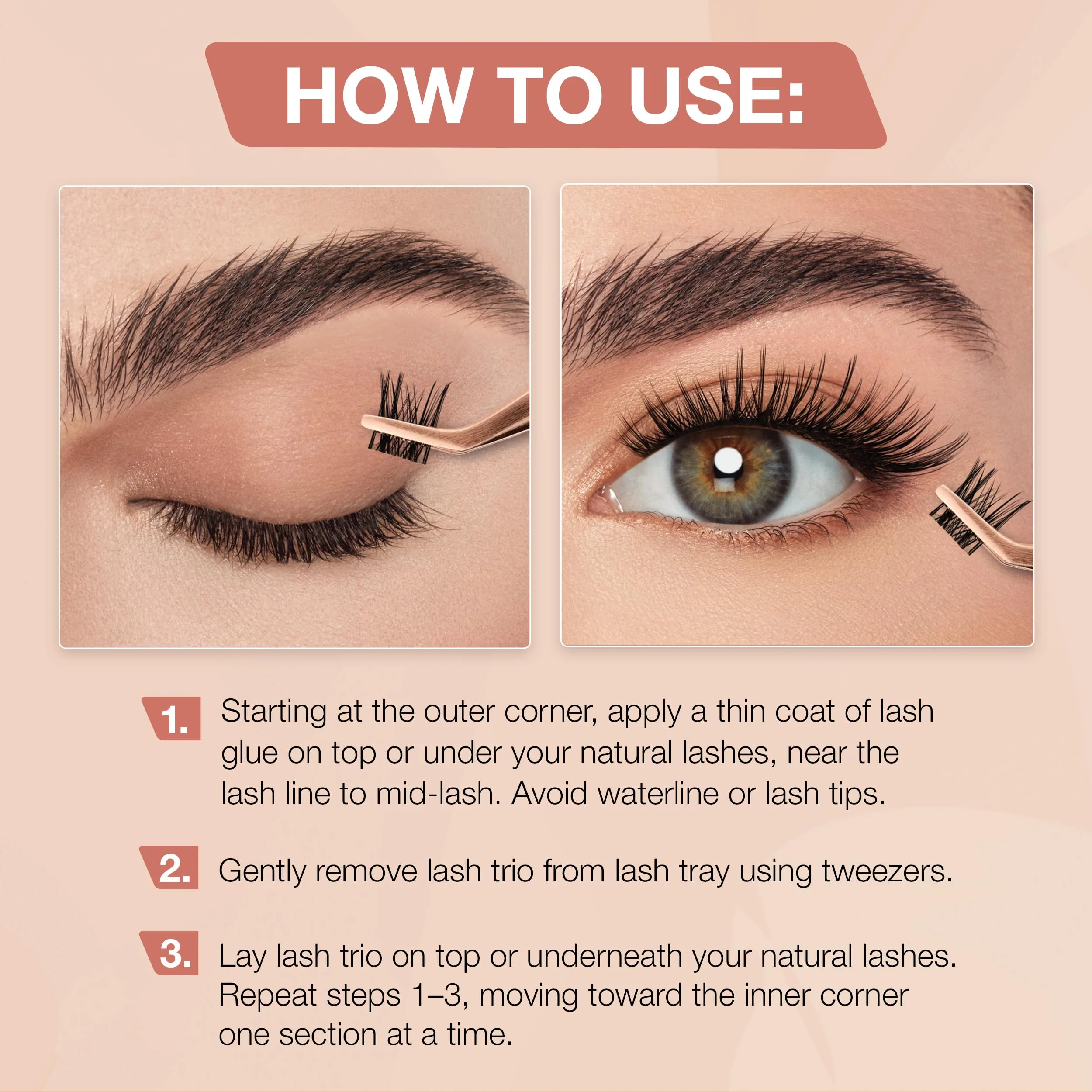 Ardell Naked Clusters 420 – Seamless Individual Lashes, Reusable Lash Clusters with Invisiband, DIY Eyelash Cluster, Natural Look Lash Extensions, 50 ct - Image 5