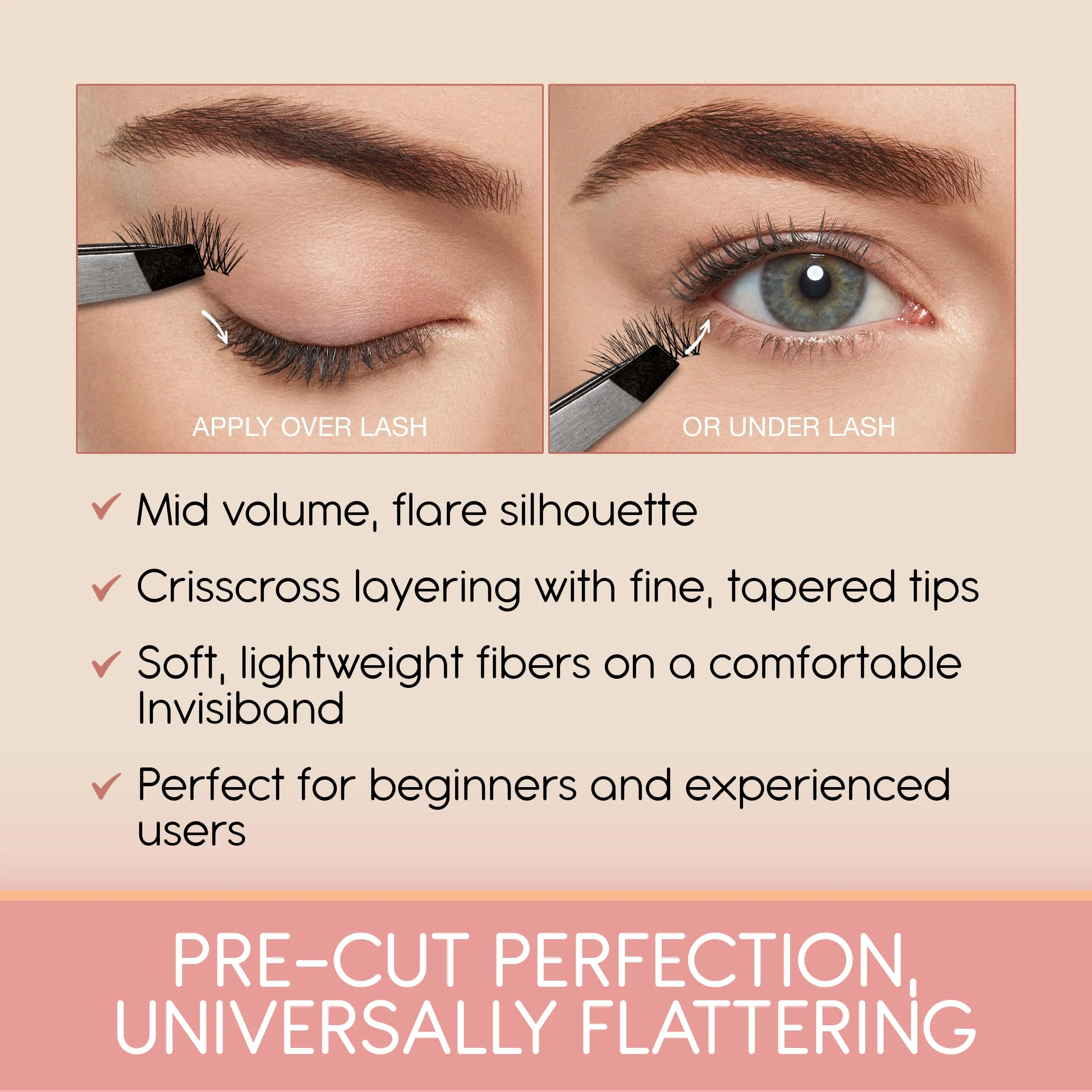 Ardell Naked Half Lashes 421 – Delicately Handcrafted Half Eyelashes Wispy Cat Eye Lashes Strips Fake Eyelash Strip for Natural Lift, 5 Pairs, 1 Pack - Image 4