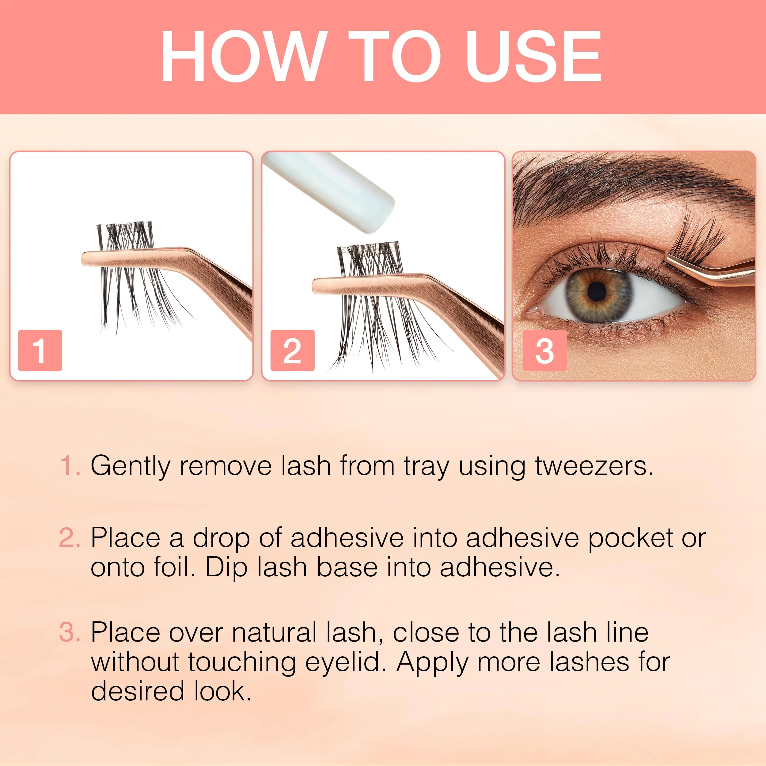 Ardell Naked Lashes Extensions Knot-Free Individual Lashes – DIY Lash Clusters Natural Look, Soft Volume Cluster Eyelash Extensions, 56 ct - Image 5